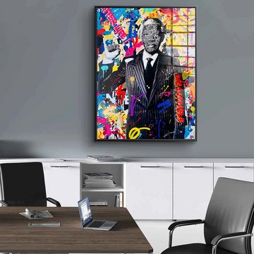 DOTCOMCANVAS® Acrylglasbild FREE NELSON - Acrylglas, Acrylglasbild FREE Nelson Mandela Pop Art Portrait hochkant Wandbild