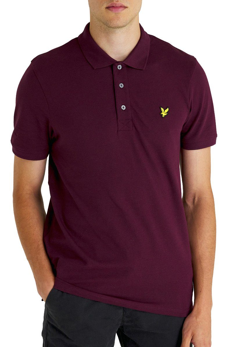 Scott Poloshirt Bordeaux Passform Normale Lyle & Aus 100% Baumwolle,