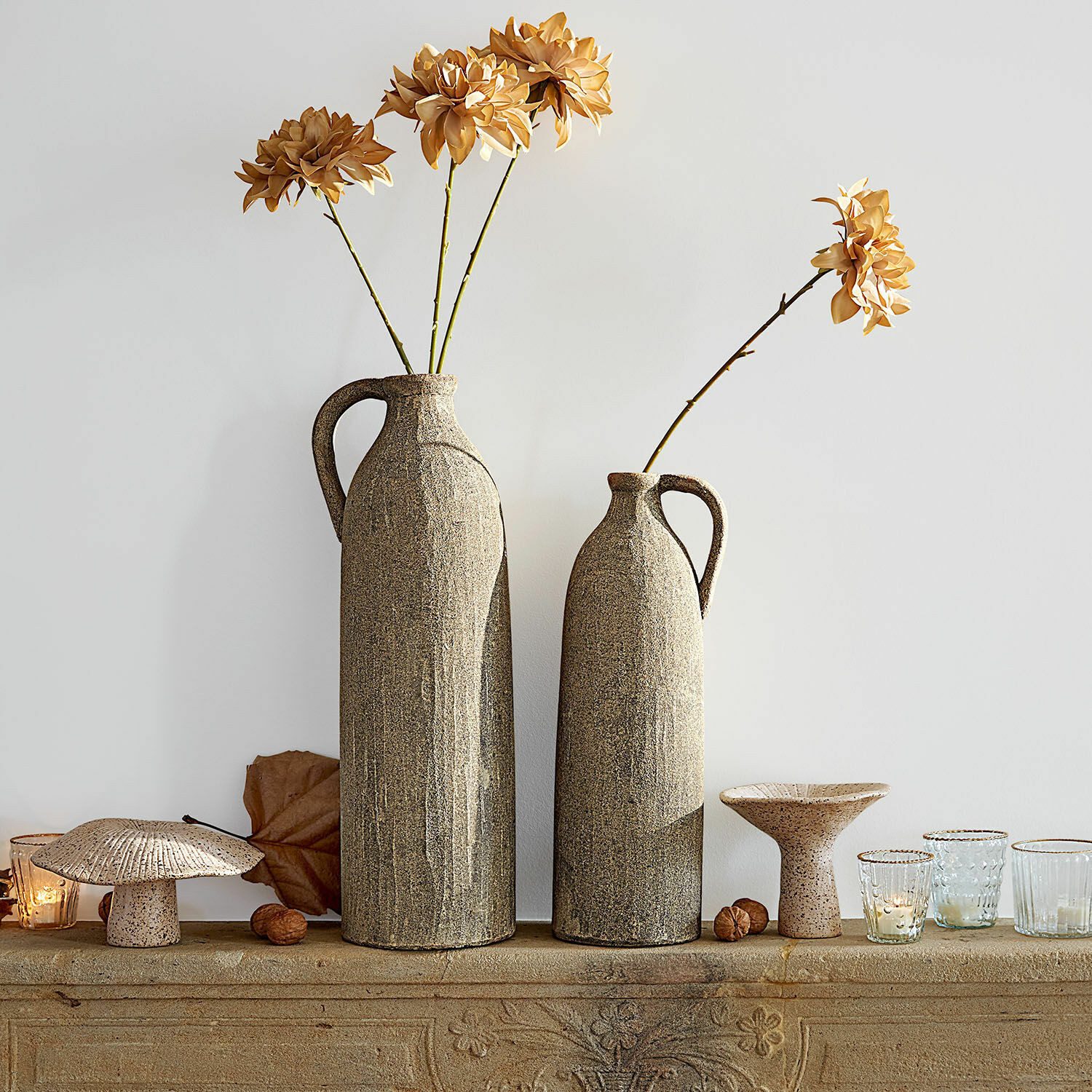 Mirabeau Tischvase Vase 2er Set Kalidaan terrakotta