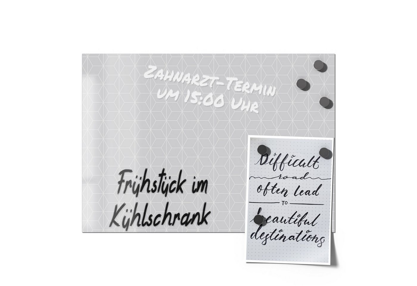 Thumbnail - DEQORI Magnetfolie 'Geometrische Klarheit', beschreibbar universal Magnetmatte magnetisch Folie Planer Kalender