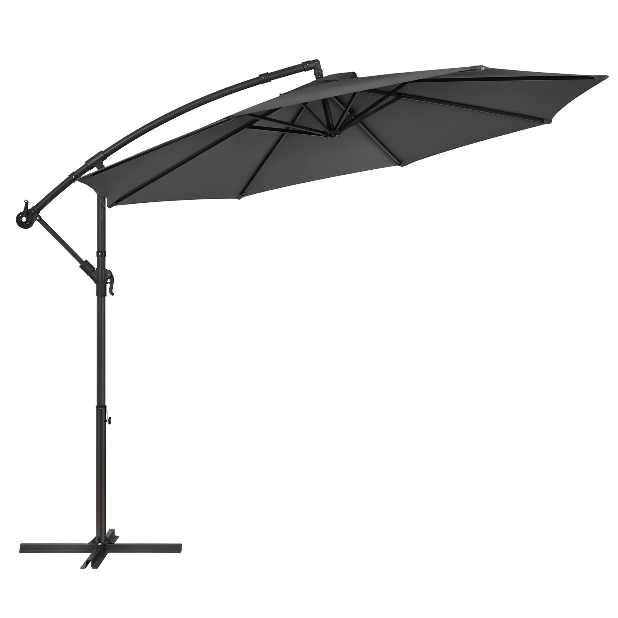 SONGMICS Sonnenschirm, Ø 300 cm,UV-Schutz UPF 50+,mit Kurbel,mit Ständer günstig online kaufen