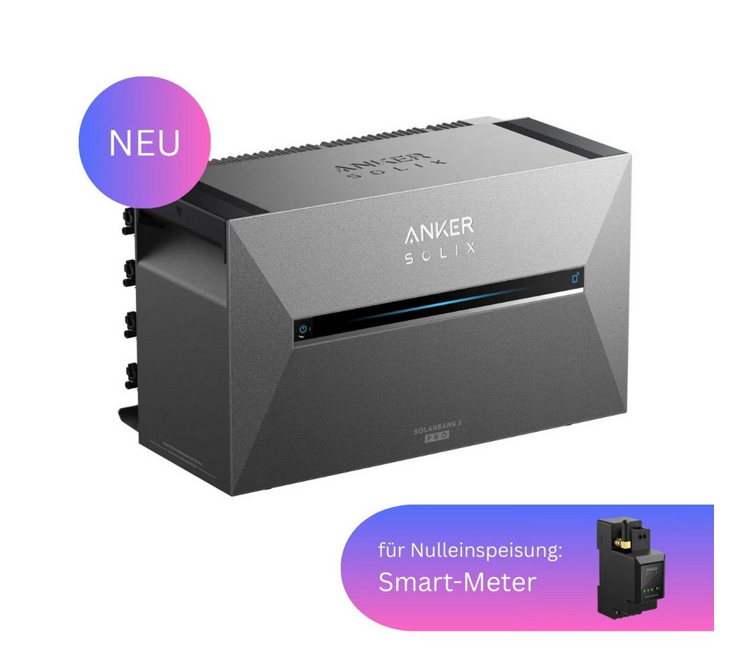 Thumbnail - MyVoltaics Balkonkraftwerk 1760+ Watt inkl. Anker SOLIX Solarbank 3 Pro und Zusatzakku (5,4 kWh), 1760 W, bifaziale Modu...