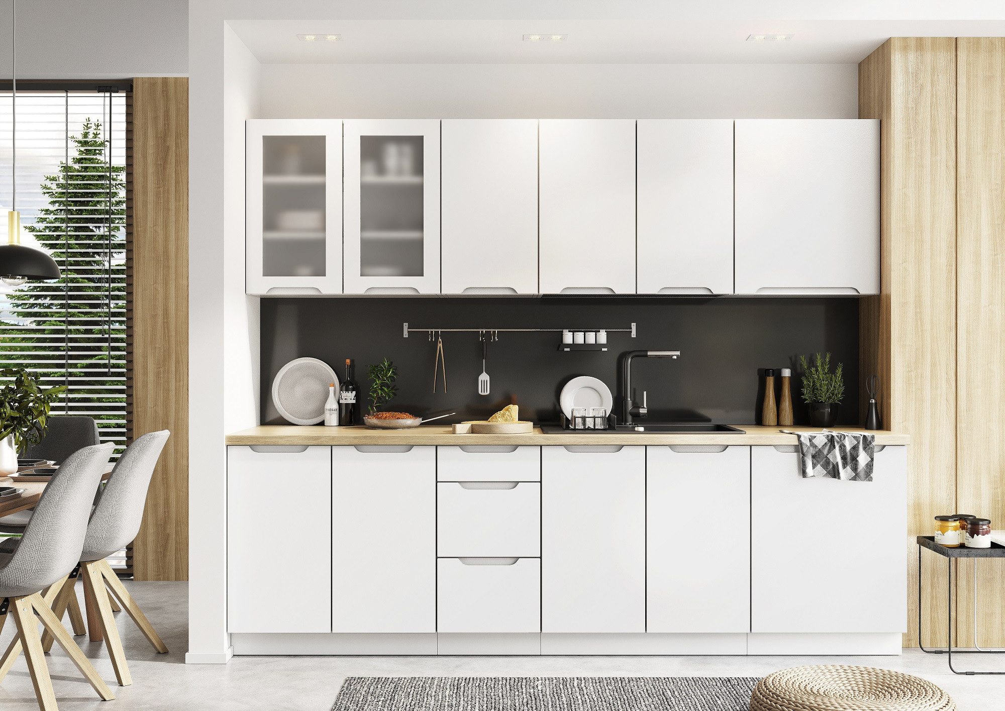 ROYAL24_MARKT Küchenzeile KS16-G260 – Zivora - Zeitloses Design für moderne Wohnräume., (Komplett Set), Hochwertig - Modern - Exklusiv