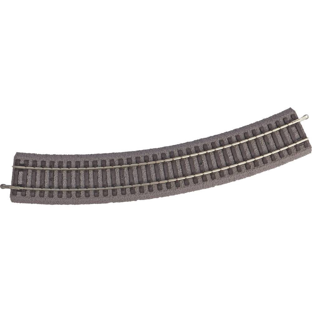 Modelleisenbahn-Set H0 6er-Set gebogene Gleise mit Bettung