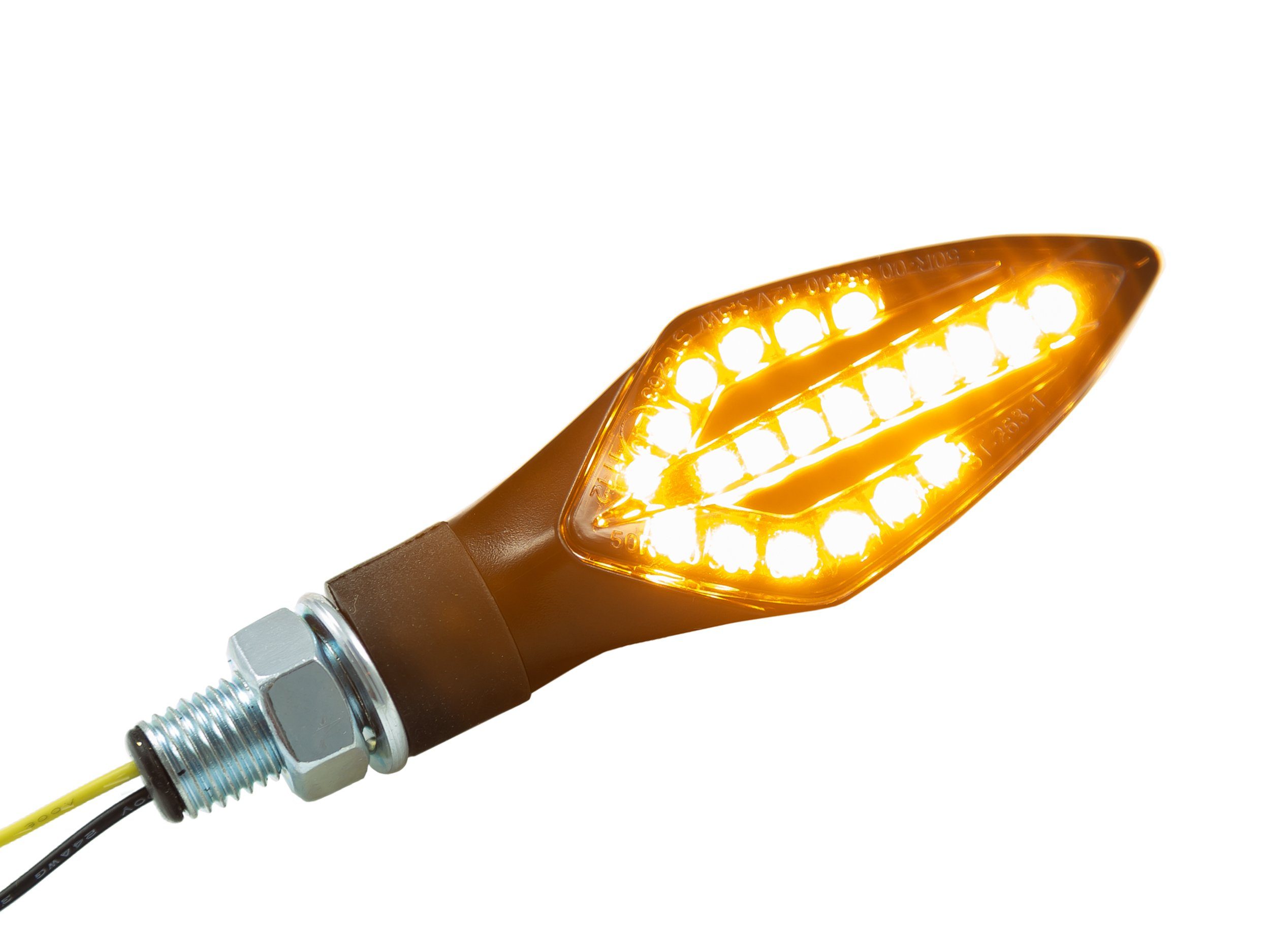 ZIEGER Blinker LED-Blinker TRIDENT sequenziell schwarz getöntes Glas E-geprüft