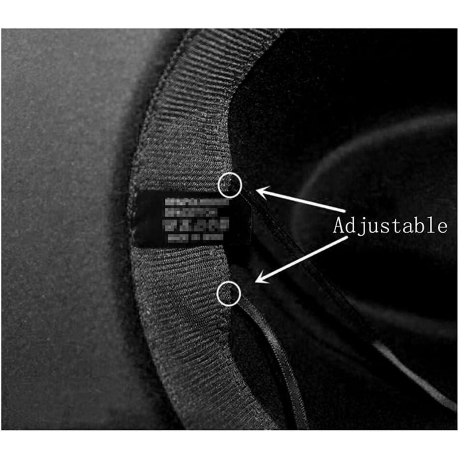 LuxusKollektion Fedora Fedora Hut Unisex Wollmischung breite Krempe Gürtelschnalle schwarz