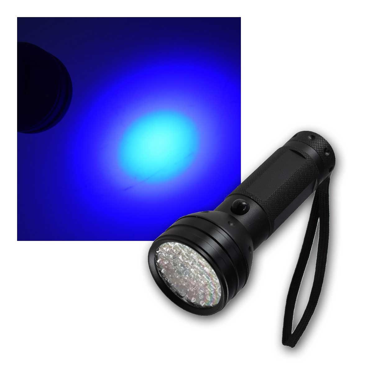 ChiliTec LED Taschenlampe Schwarzlicht LED Taschenlampe mit 51 UV LEDs