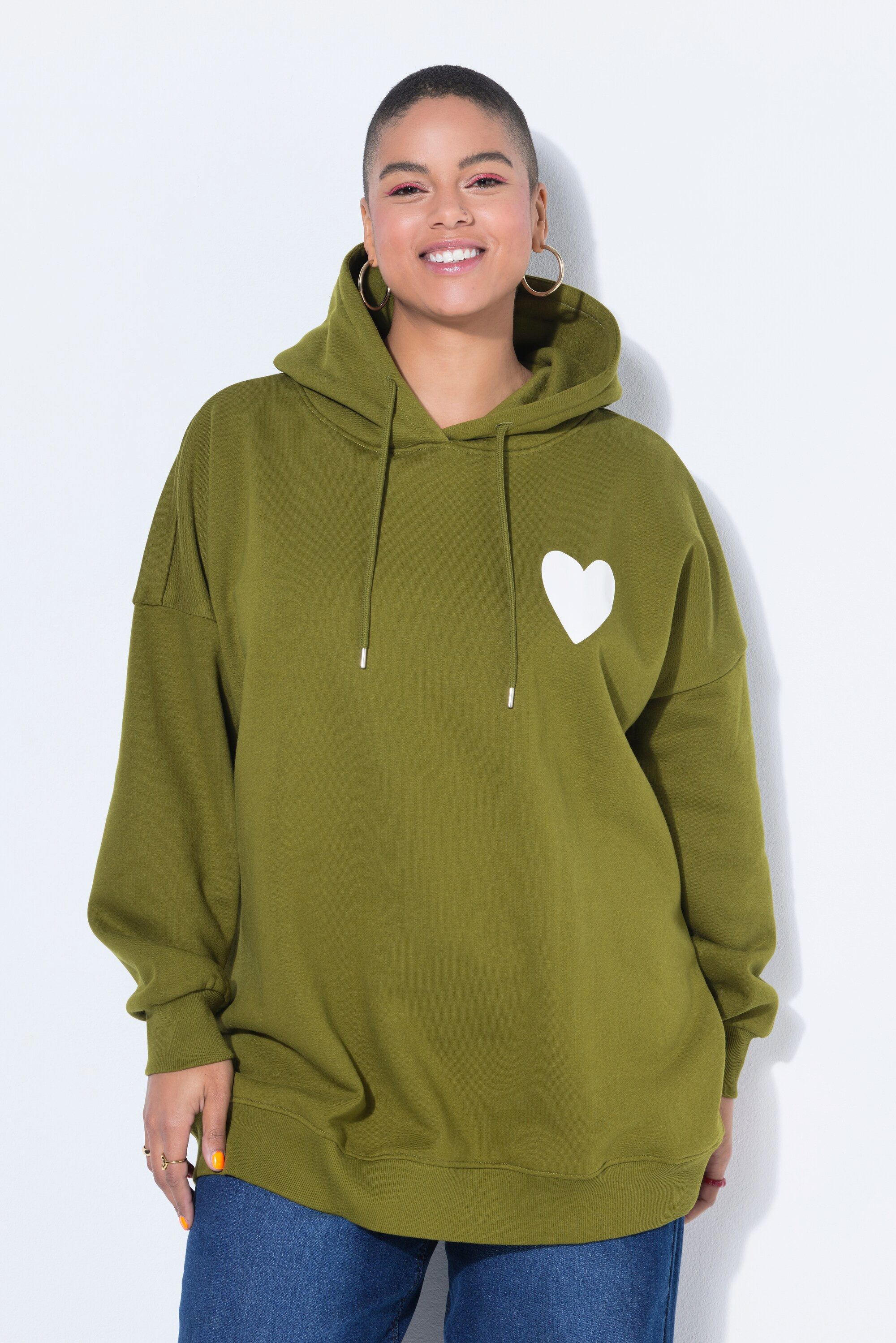 Studio Untold Sweatshirt Hoodie oversized Kapuze Heart-Prints