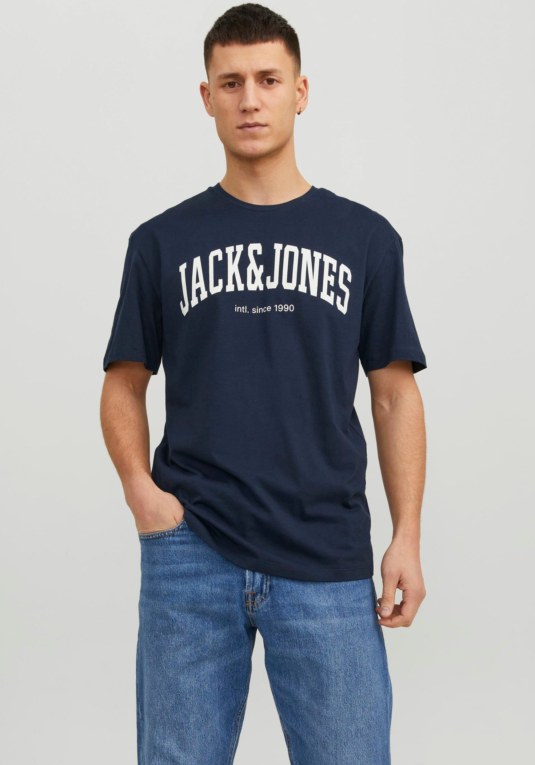 Jack & Jones Rundhalsshirt JJEJOSH TEE SS CREW NECK NOOS Navy Blazer | T-Shirts
