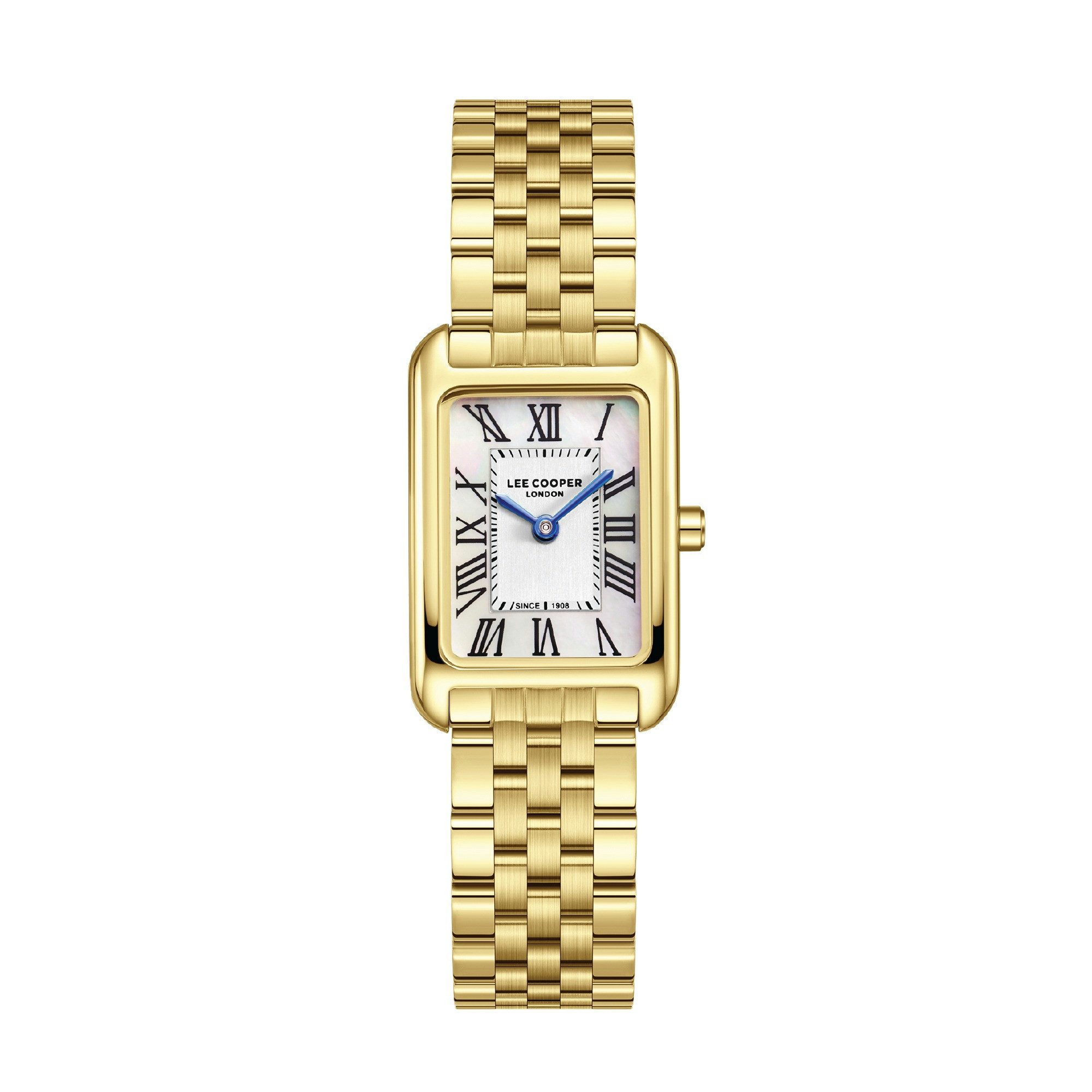 Lee Cooper Quarzuhr Damenuhr mit Metallarmband, Damen Armbanduhr LC08135.120, Mineralglas, 3 ATM, inkl. Geschenkbox