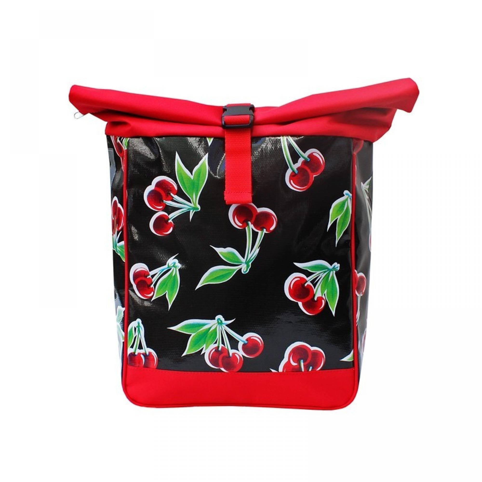 mitienda Fahrradtasche Kombi Fahrradtasche/Rucksack Cerezas schwarz