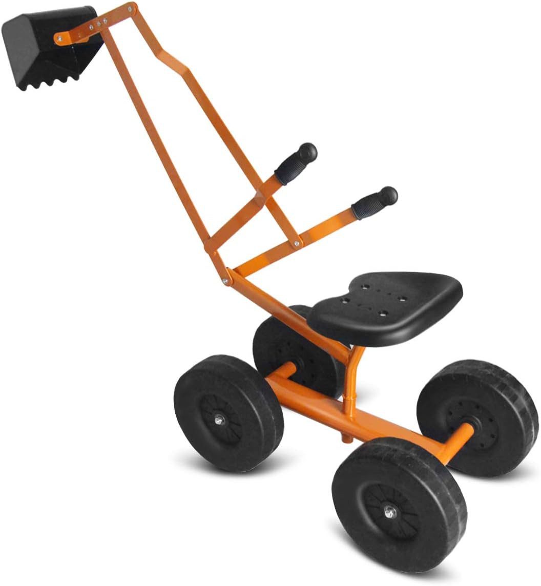 KOMFOTTEU Spielzeug-Aufsitzbagger, Kinder Sitzbagger, 360° drehbar günstig online kaufen