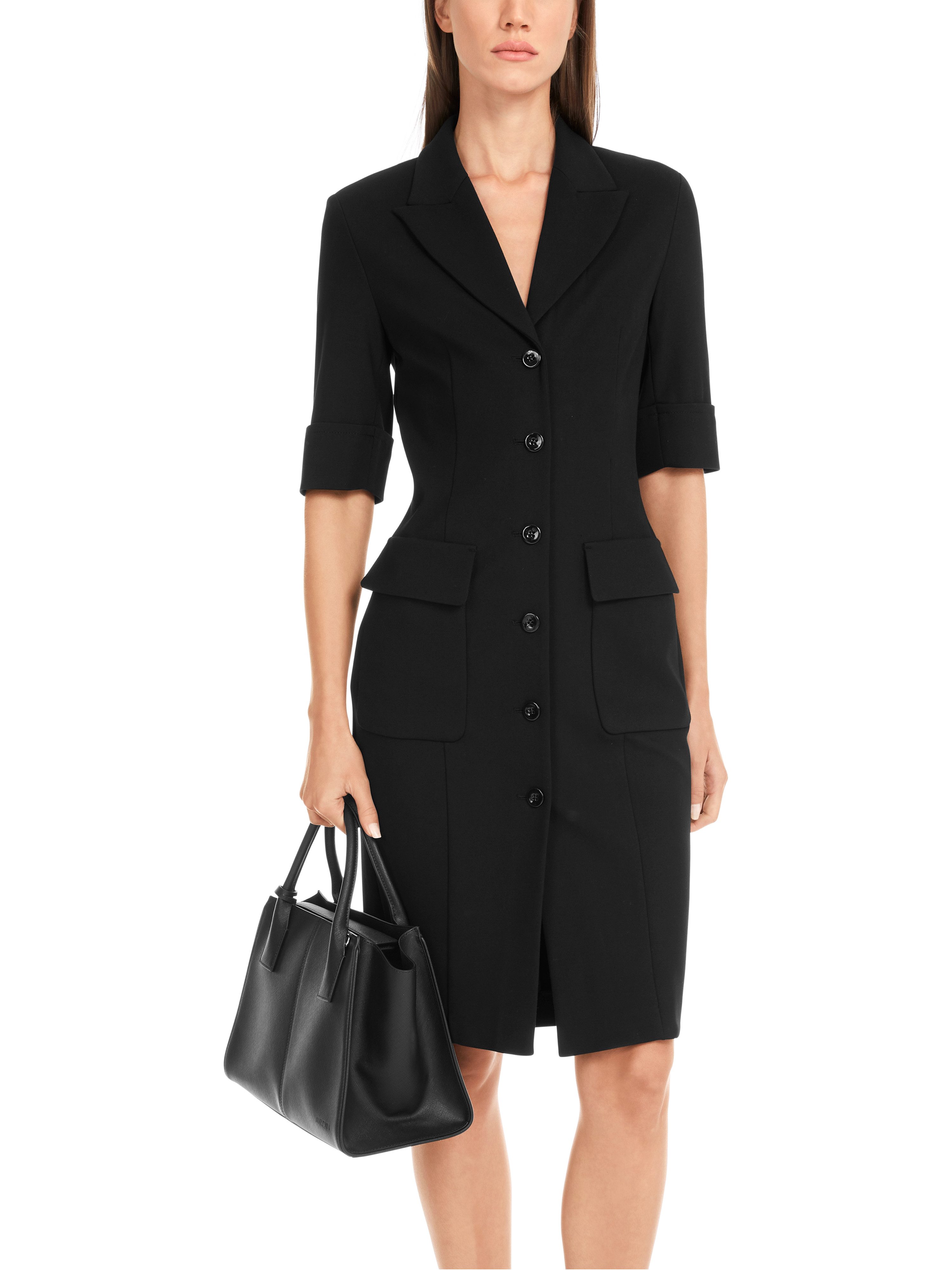 Marc Cain Etuikleid "Butterfly's Diary" Premium Damenmode Kleid mit Revers günstig online kaufen