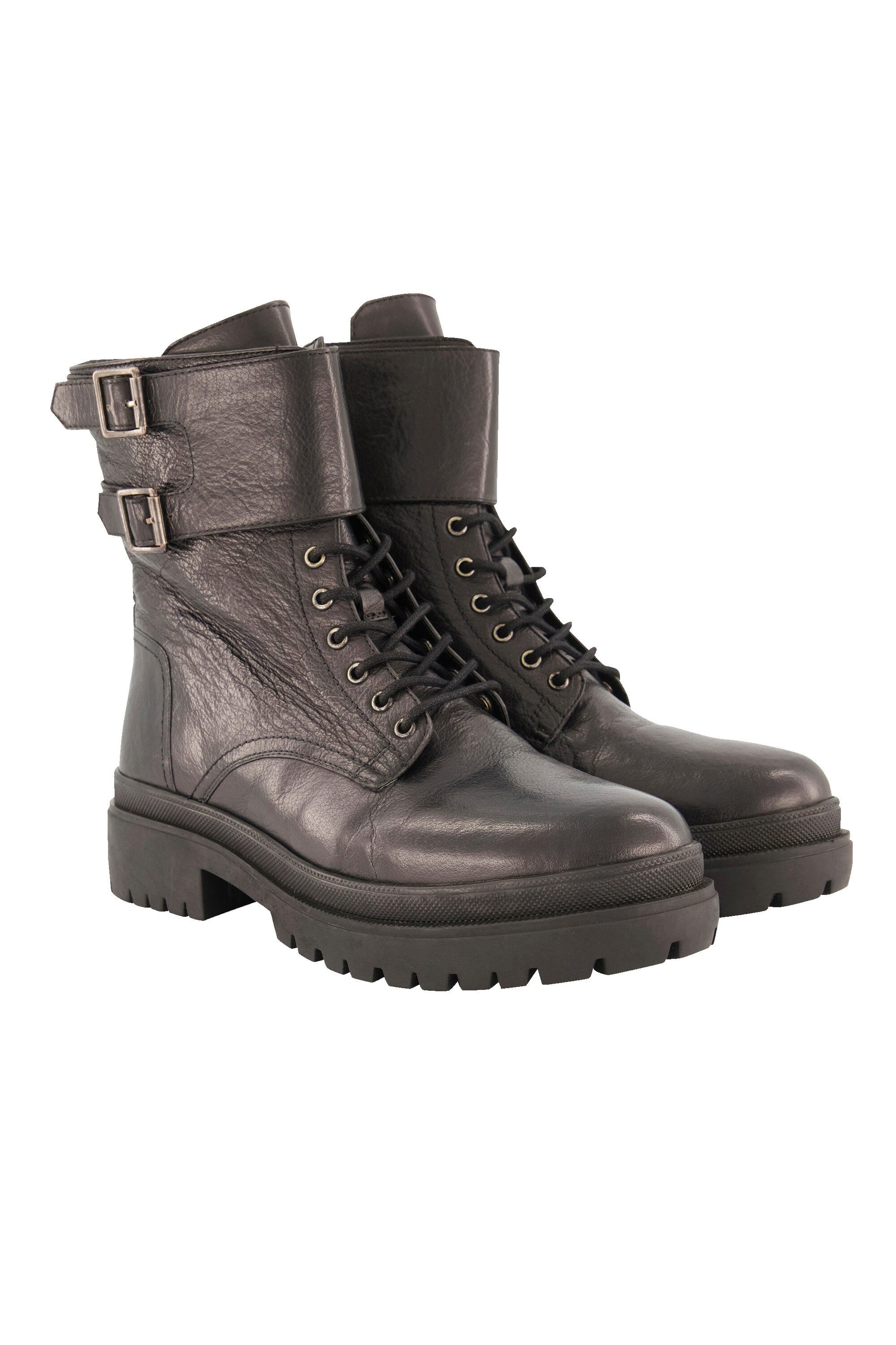 Ulla Popken Leder-Stiefeletten Schnürung Weite H günstig online kaufen