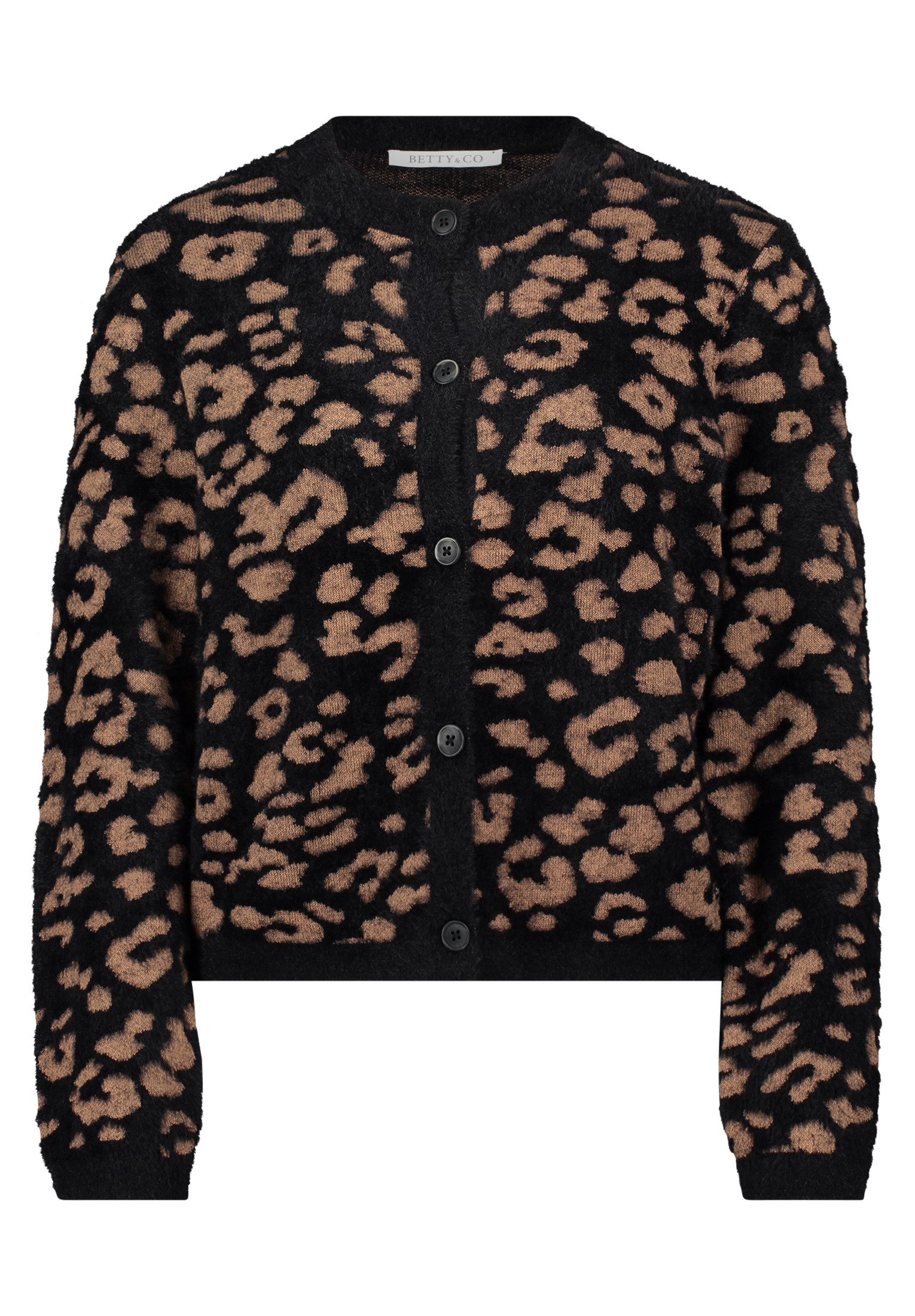 Betty&Co Strickjacke Damen Strick-Cardigan mit Jacquard (1-tlg) günstig online kaufen