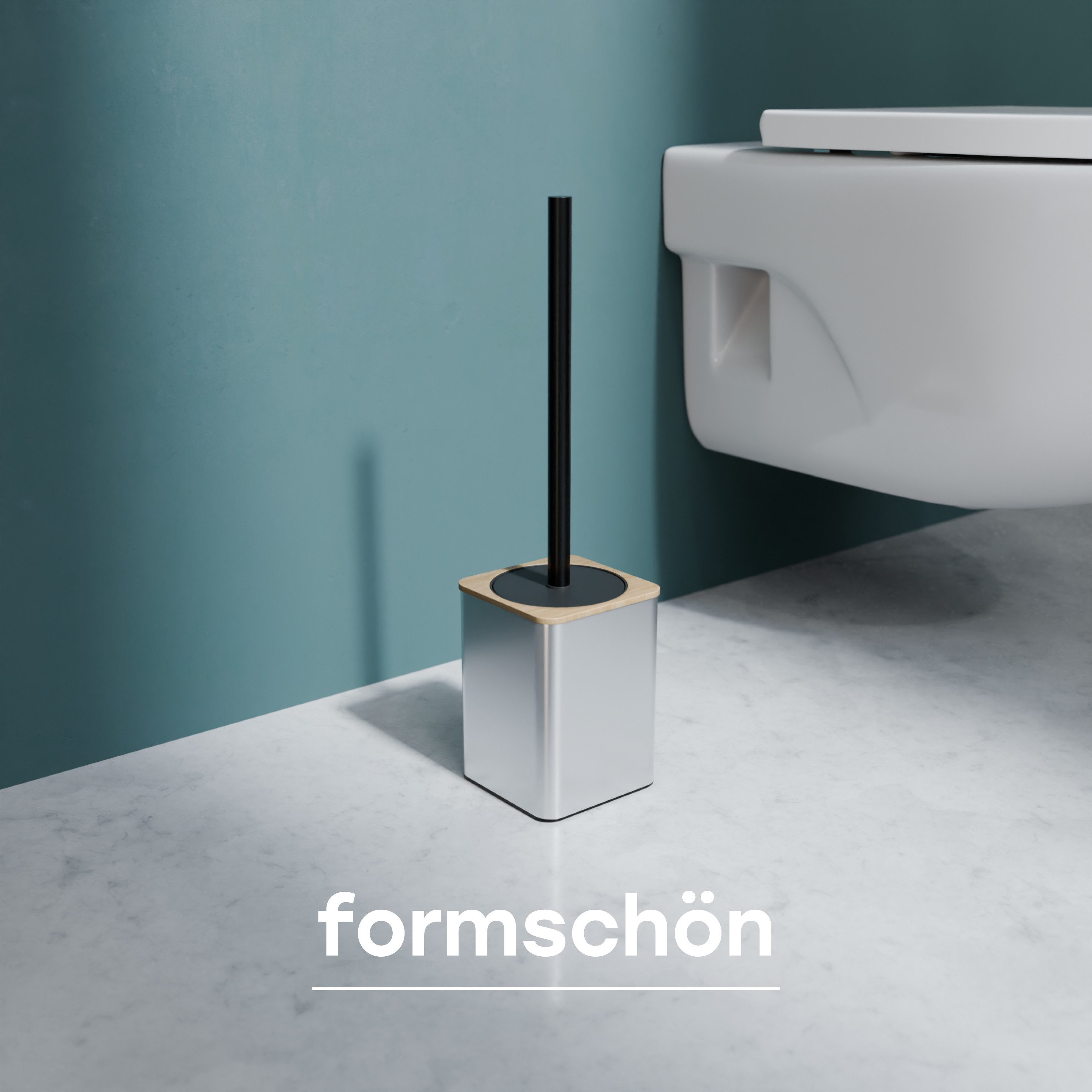 SAVEGA WC-Reinigungsbürste SAVEGA - Klobürste Silikon in Holzoptik, Toilette, WC, Gästewc, Badezimmer, Sanitärraum, (Packung, 2-tlg), Bambus, weich und flexibel,Tropfschutz-Technologie