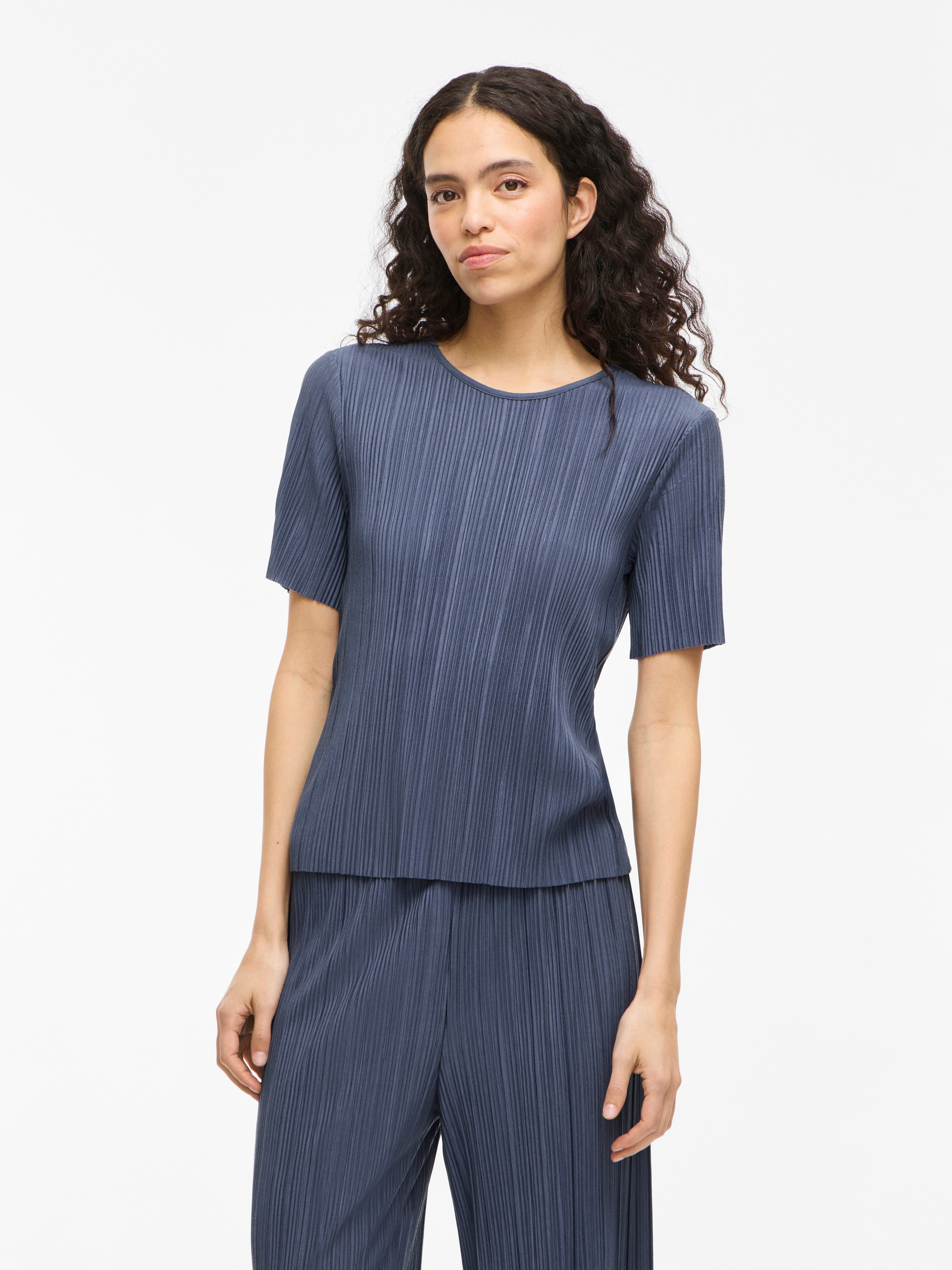 Vila Kurzarmshirt VIPLISA O-NECK S/S TOP günstig online kaufen
