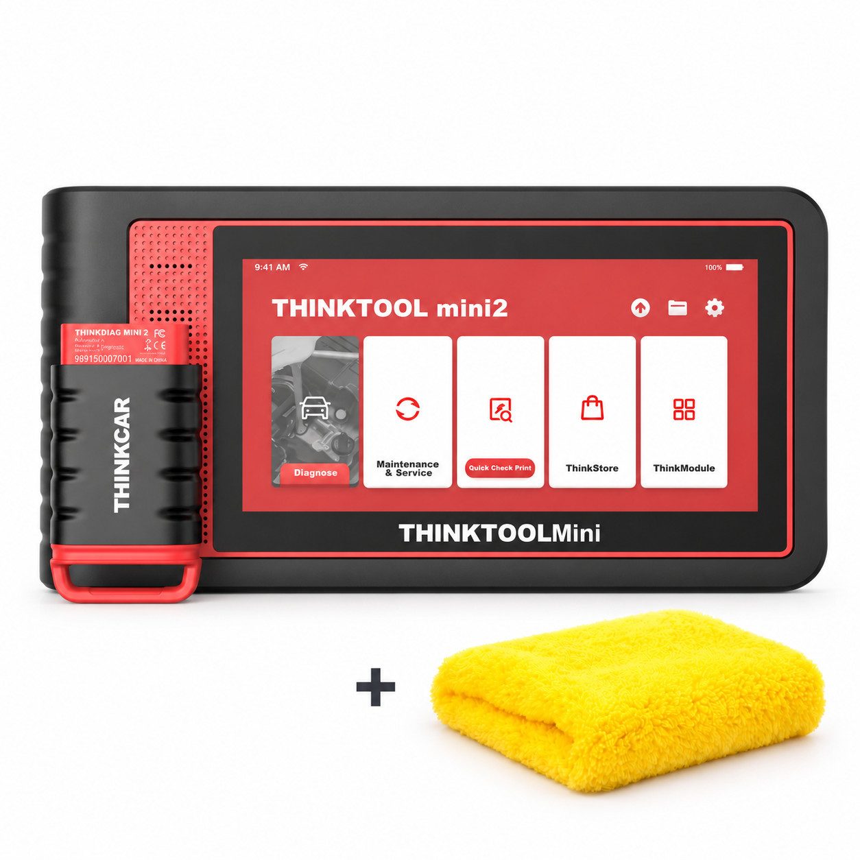 Thinkcar Kfz-Diagnosegerät OBD 2 Scanner, OBD Diagnosegerät, Touch, Bluetooth, Touch, dauerhafte Updates, Fehlercodelexikon, wireless