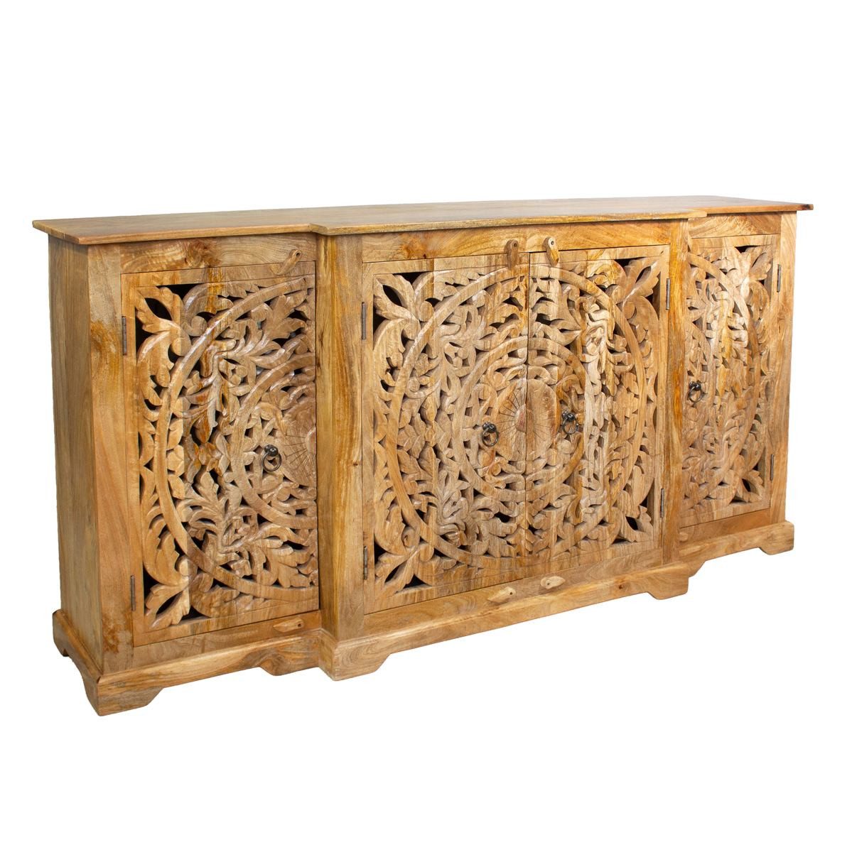 Oriental Galerie Unterschrank Indien Sideboard Mira Natur 180 cm