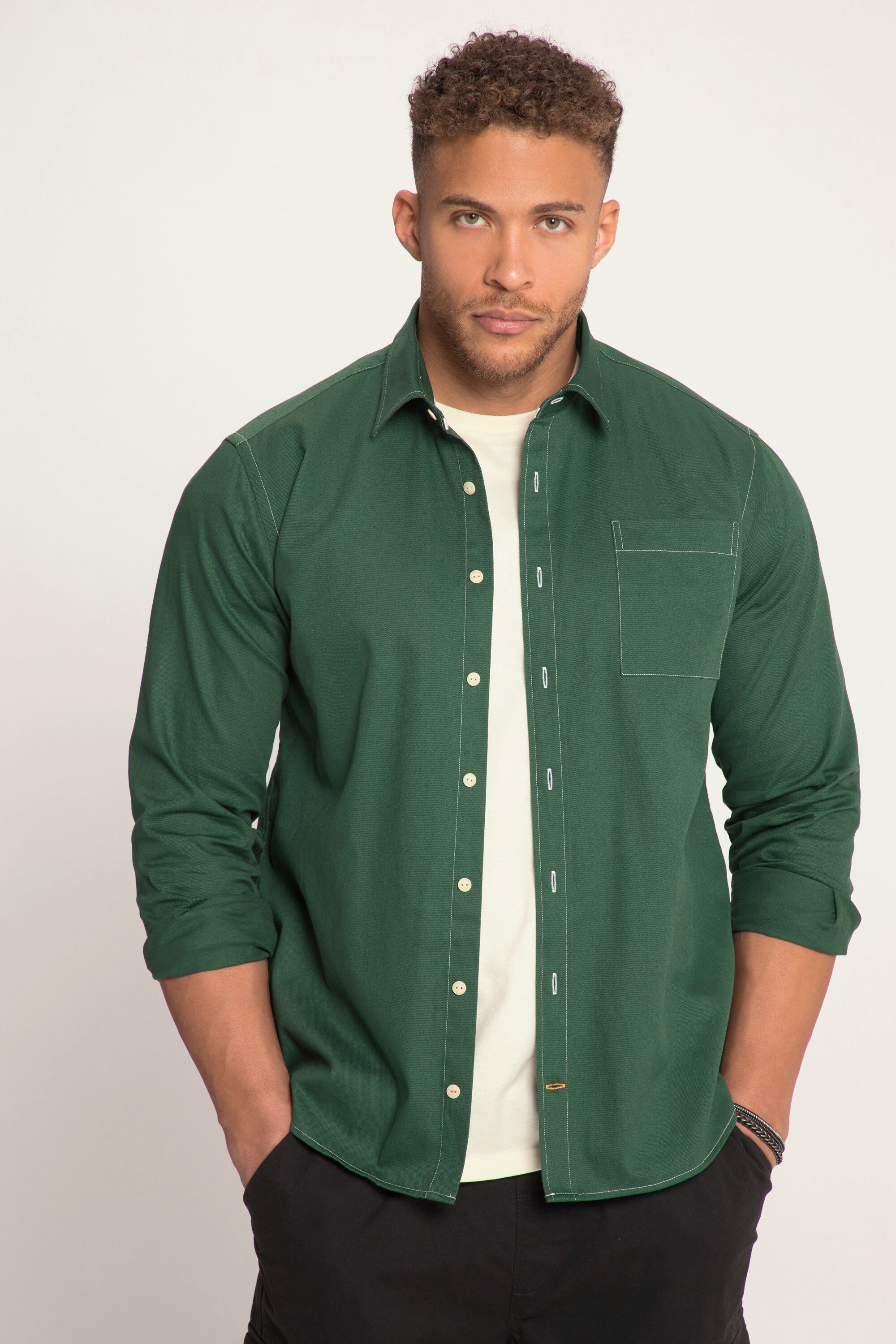 Businesshemd STHUGE Hemd Langarm Modern Fit Kentkragen bis 8 XL