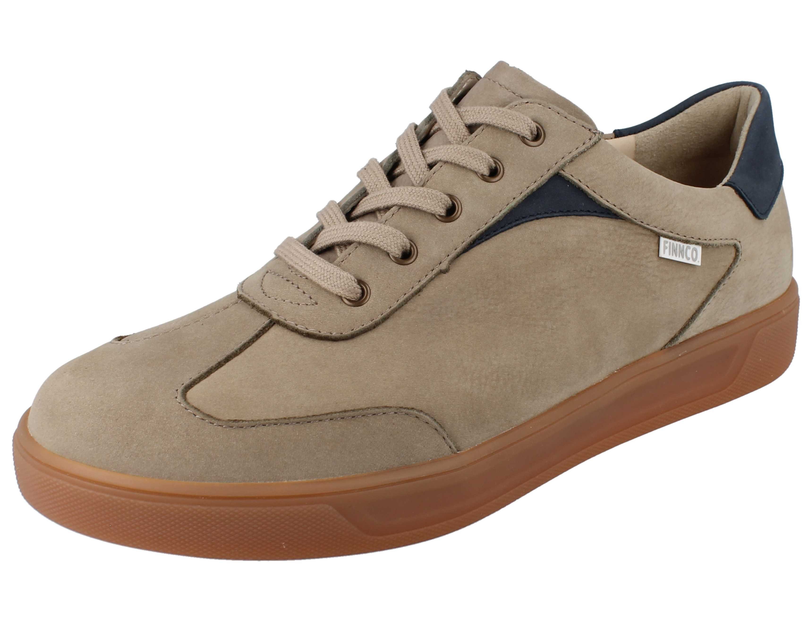 Finn Comfort FINN COMFORT FINNCO Interlagos Herren Halbschuhe sand Nubukleder - Sandale Wechselfußbett