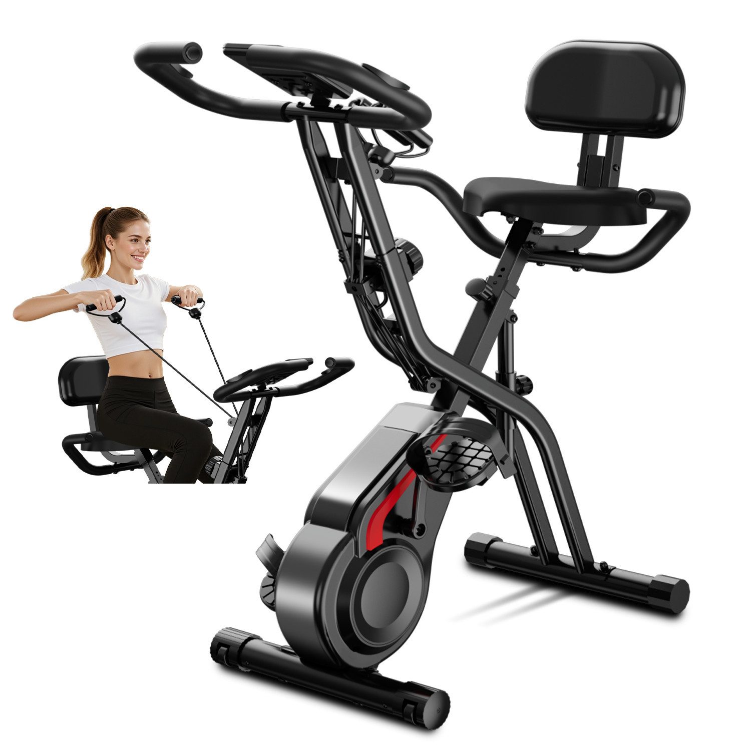 Heimtrainer leises Fitnessfahrrad mit einstellbarem Widerstand