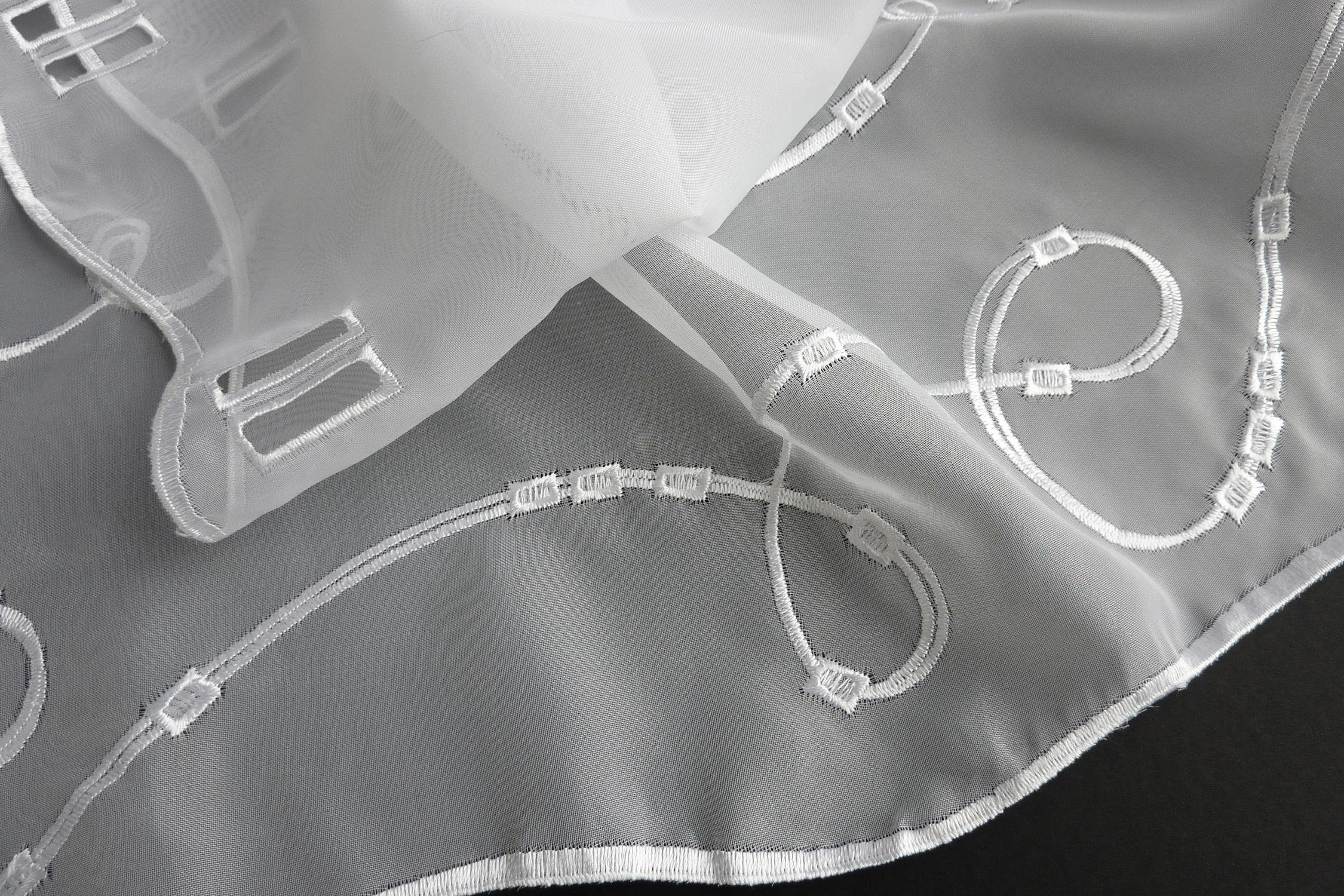 Gerster Gardine Gerster Stickereibistro B = 150 x H =50 cmTranspar, transparent