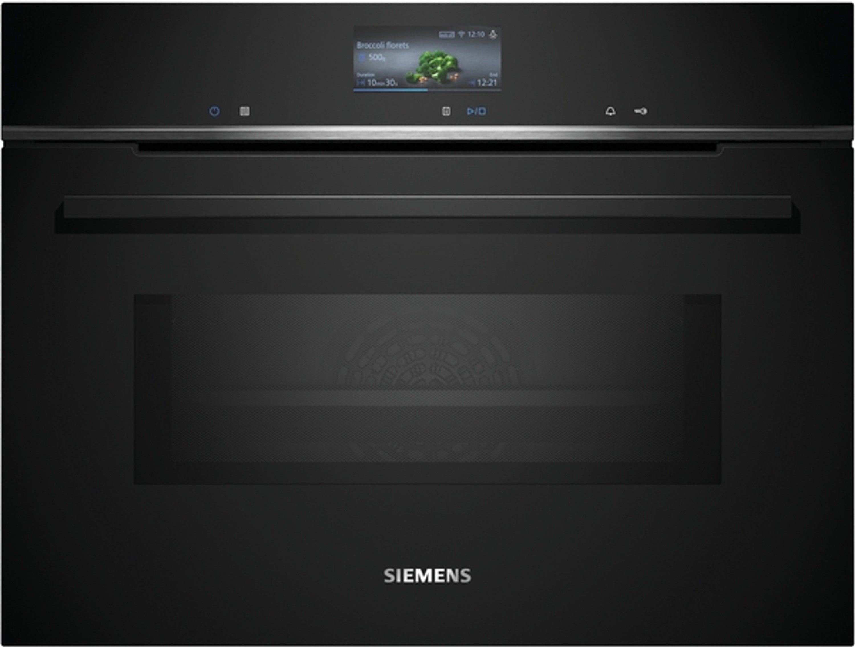 SIEMENS Backofen mit Mikrowelle CM776GKB1, mit Teleskopauszugssystem, Home Connect, 4D Heißluft