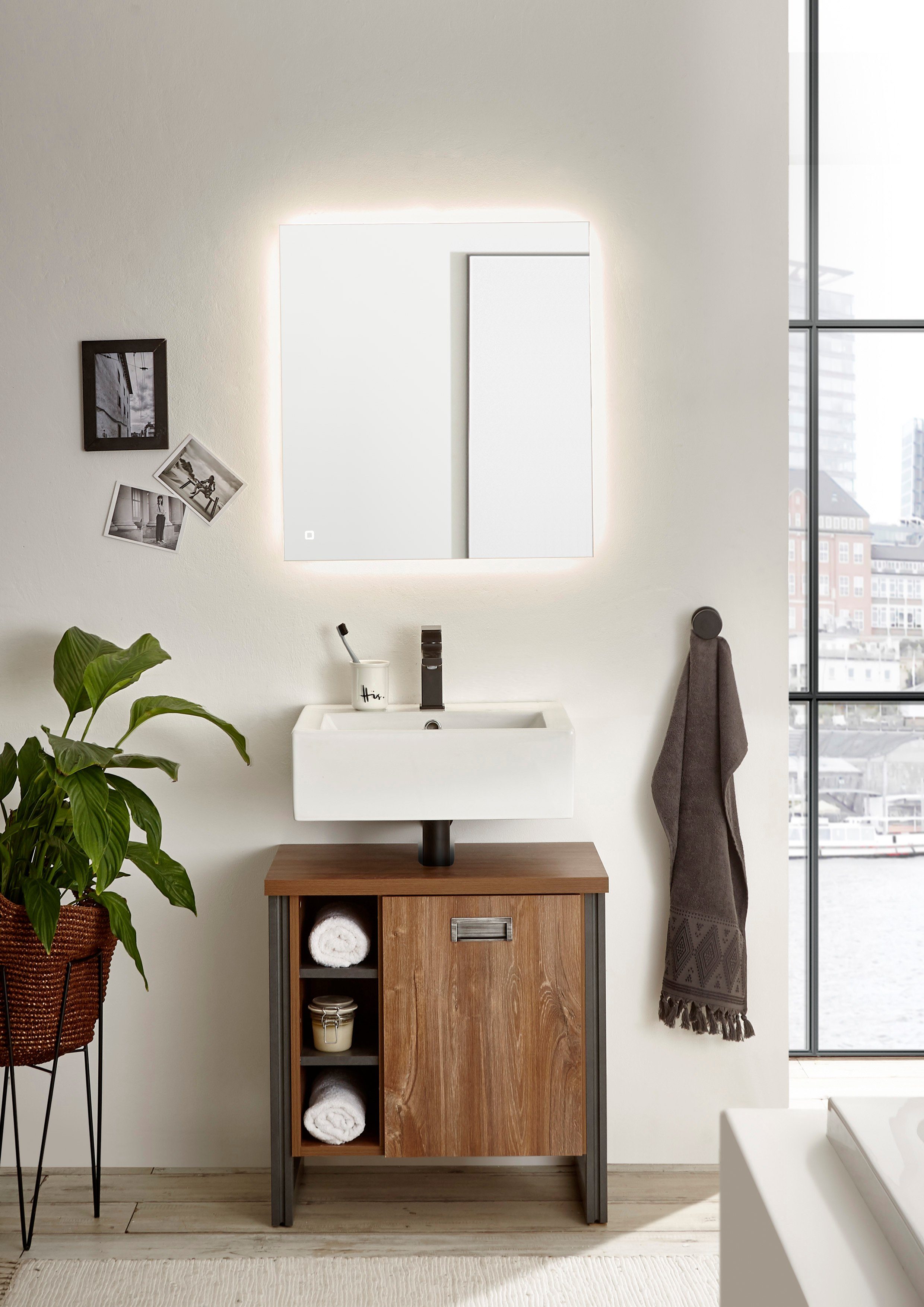 Home affaire LED-Lichtspiegel Spiegel 60x65