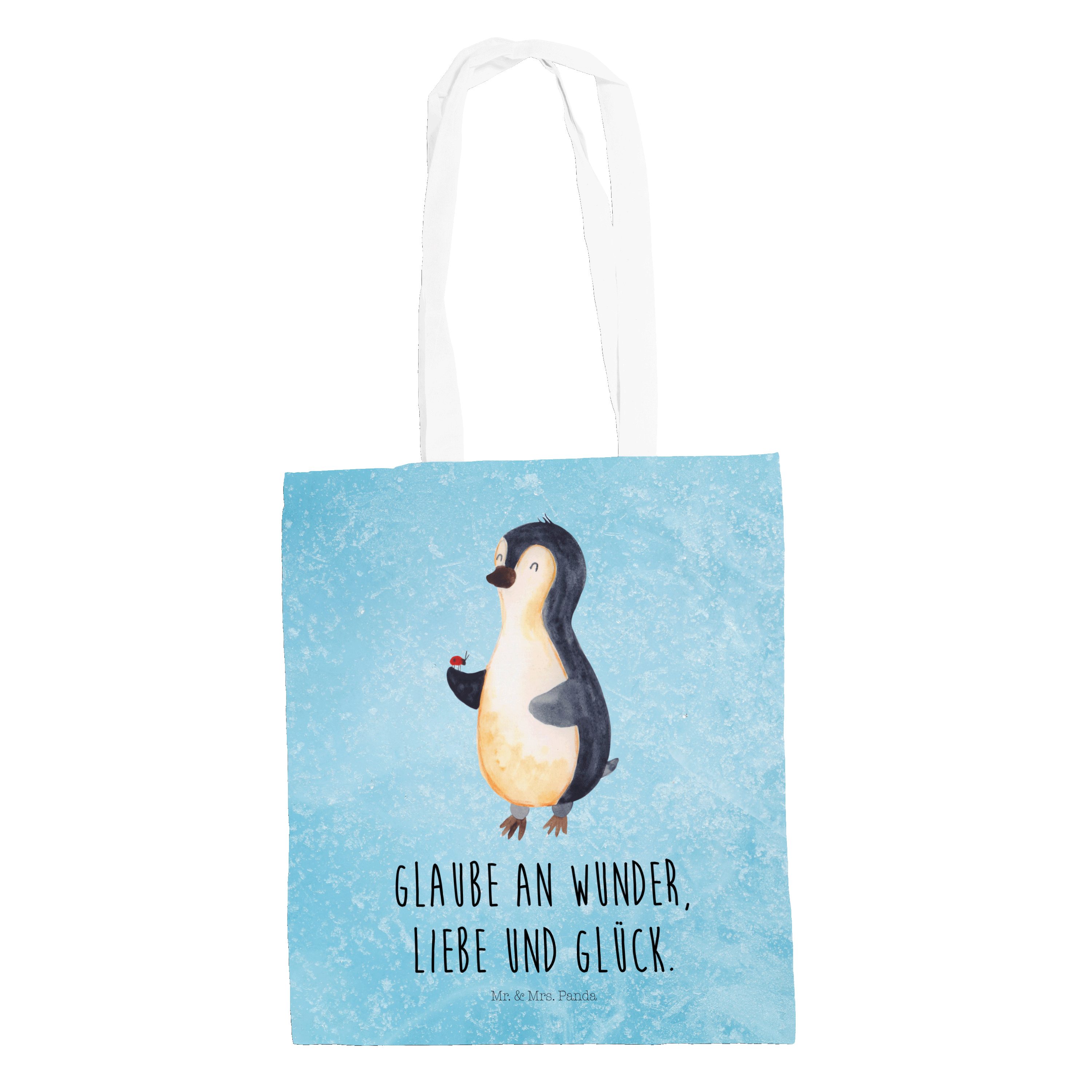 Panda Tragetasche Einkaufstasche, Mr. Marienkäfer Eisblau Pinguin Wunder, Geschenk, & Mrs. - (1-tlg) Beu -