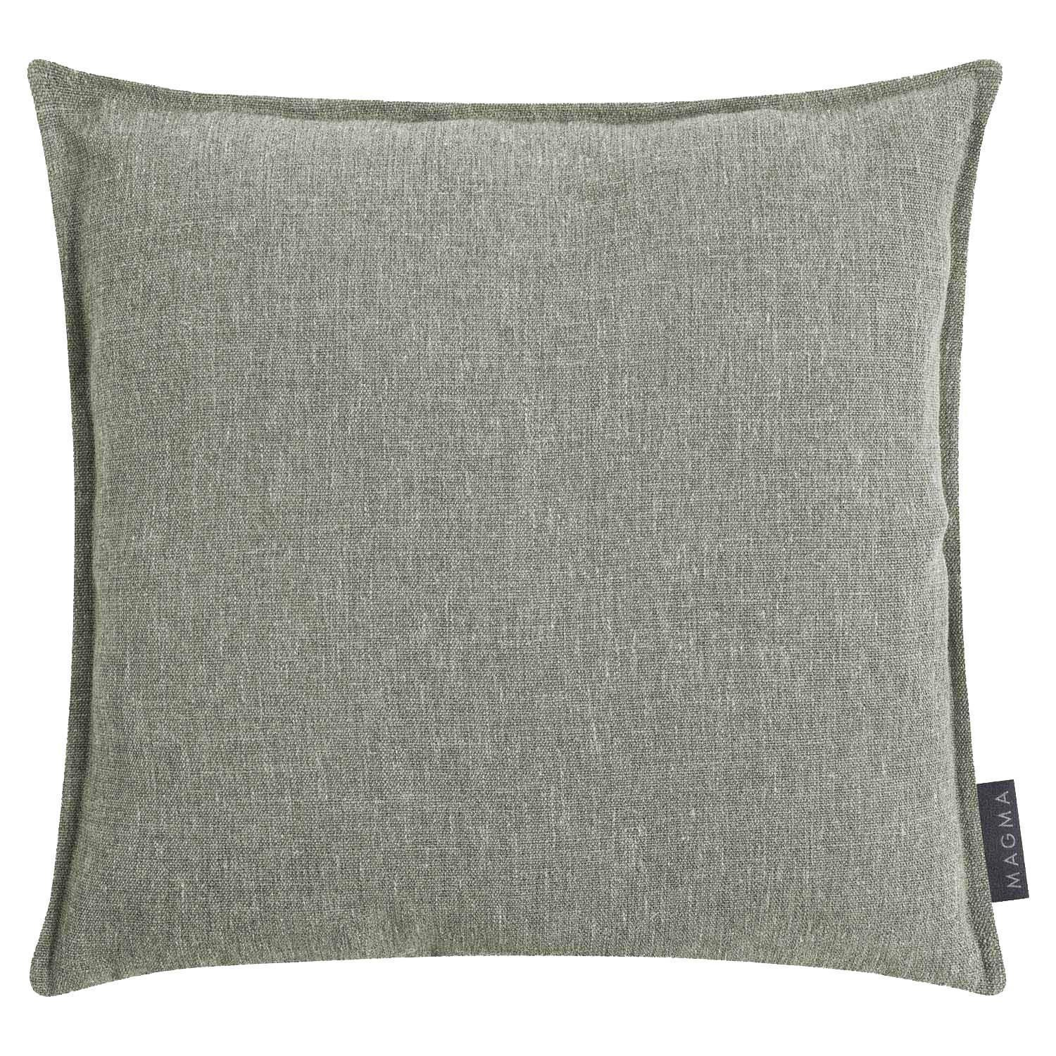 Magma Heimtex Kissenhülle Kissenhülle NIKA, B 40 cm, L 40 cm, Olivgrün, (1 Stück), Polyester, Leinen, mit Reißverschluss