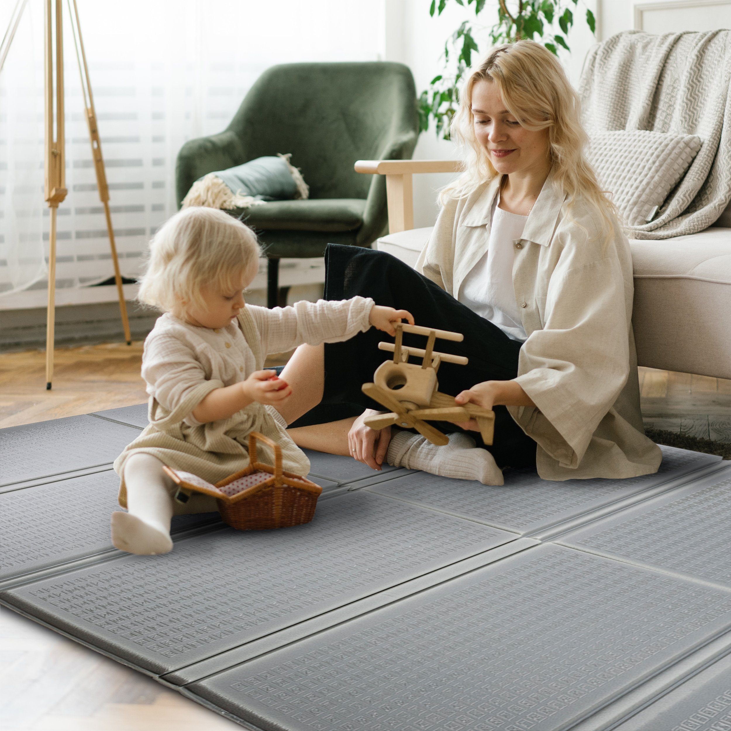 ONVAYA Bodenmatte Spielmatte, Krabbelmatte faltbar, 150x200, 180x200