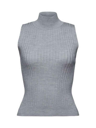 Esprit Collection Pullunder Ärmelloser Pullover aus superfeiner Merinowolle