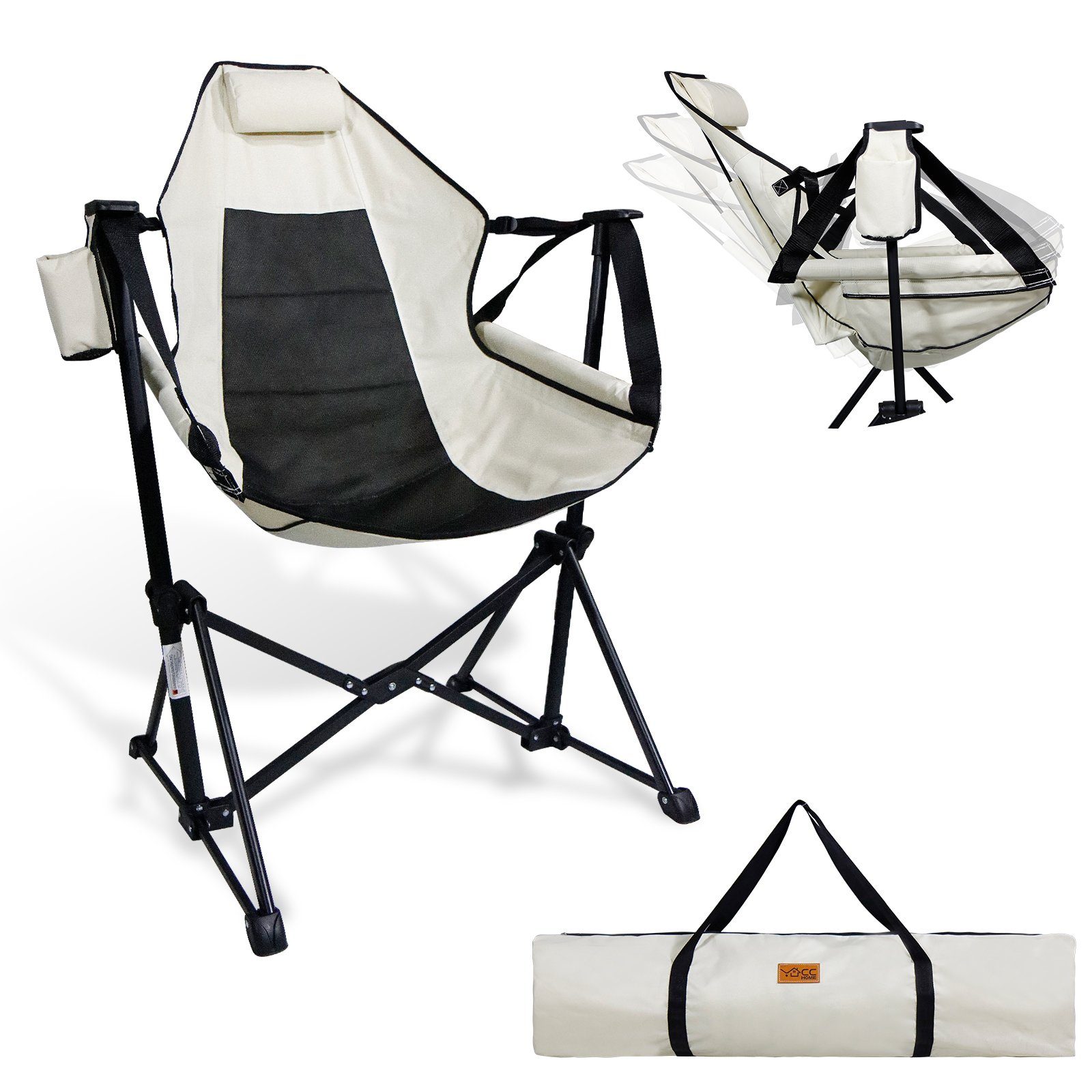 CCLIFE Schaukelstuhl Schaukelstuhl Campingstuhl Gartenstuhl Faltbar günstig online kaufen