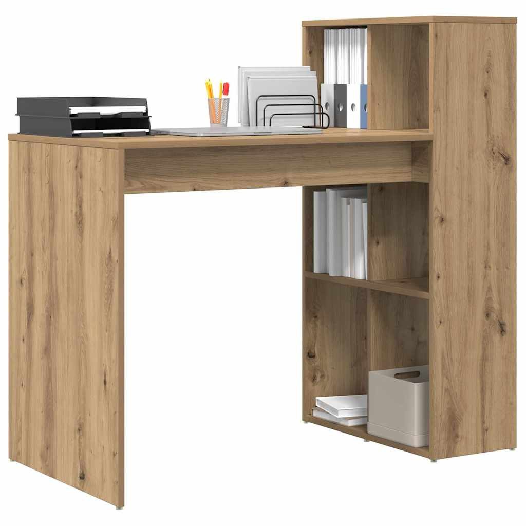 vidaXL Schreibtisch Schreibtisch Artisan-Eiche Holzwerkstoff 108 x 55 x 103.5 cm (1-St) – Bild 3 von 5