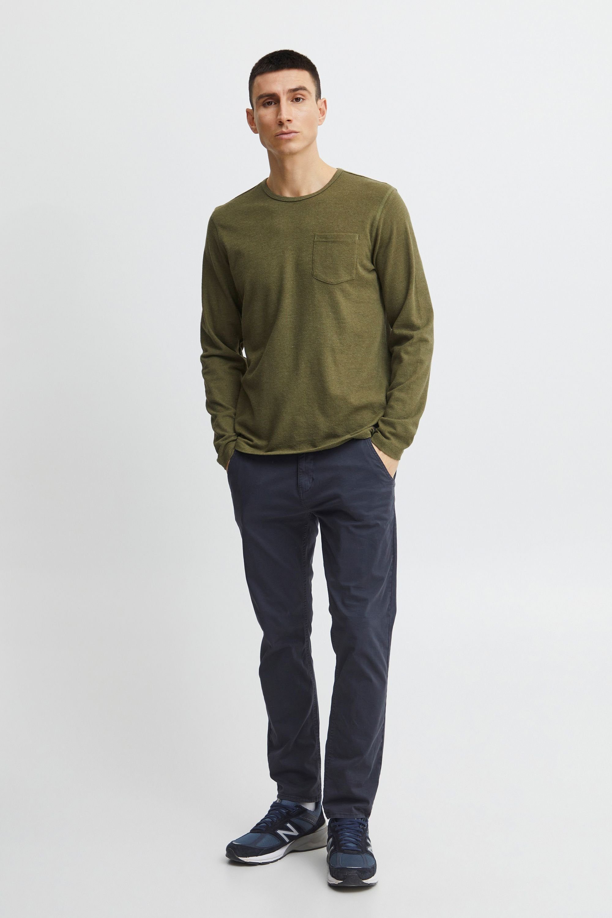Blend Longsleeve BHTee (1-tlg) Klassisches Langarmshirt mit Rundhalsausschnitt