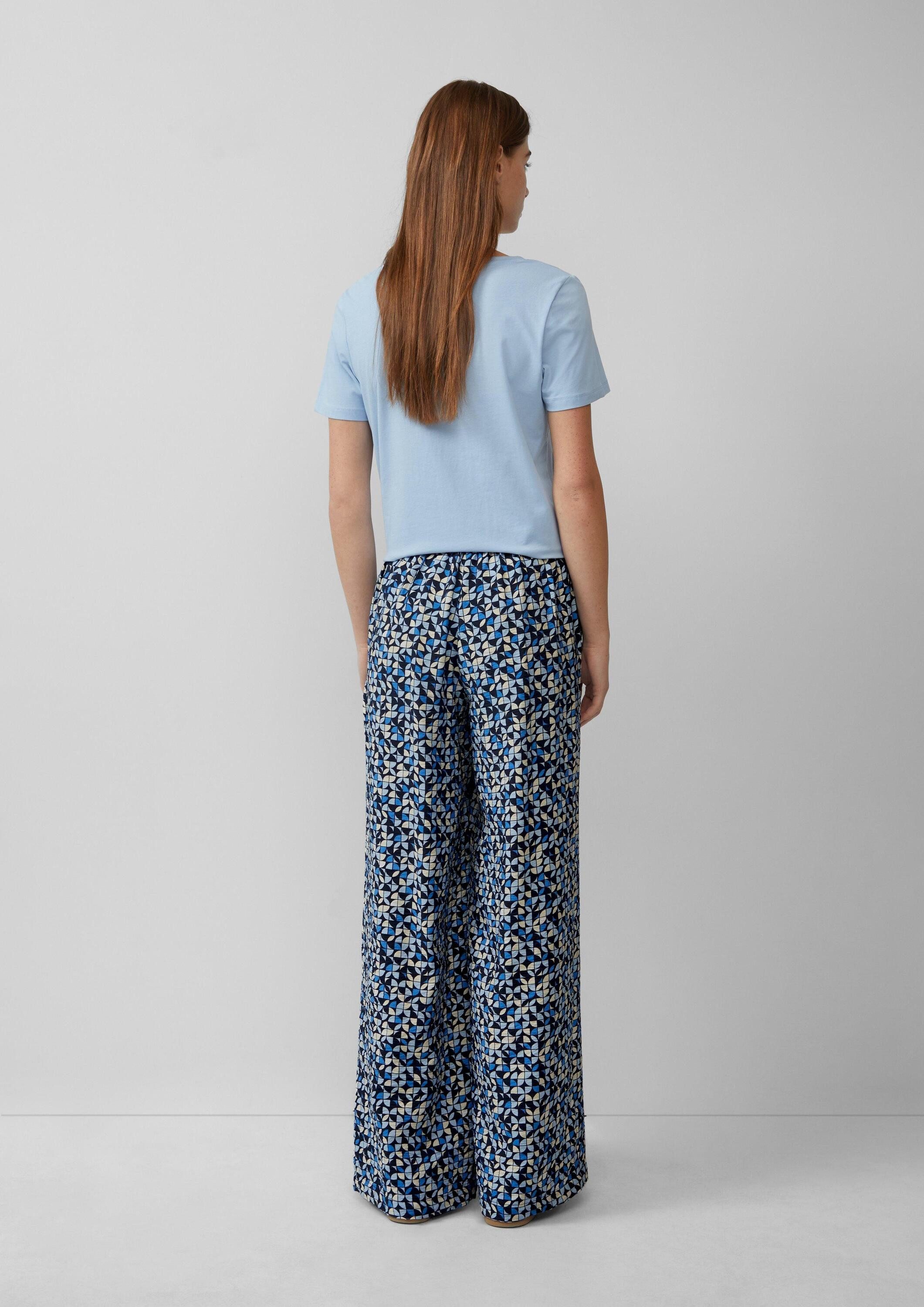 s.Oliver Chinos Hose Wide-Leg-Hose im Loose Fit mit Elastikbund