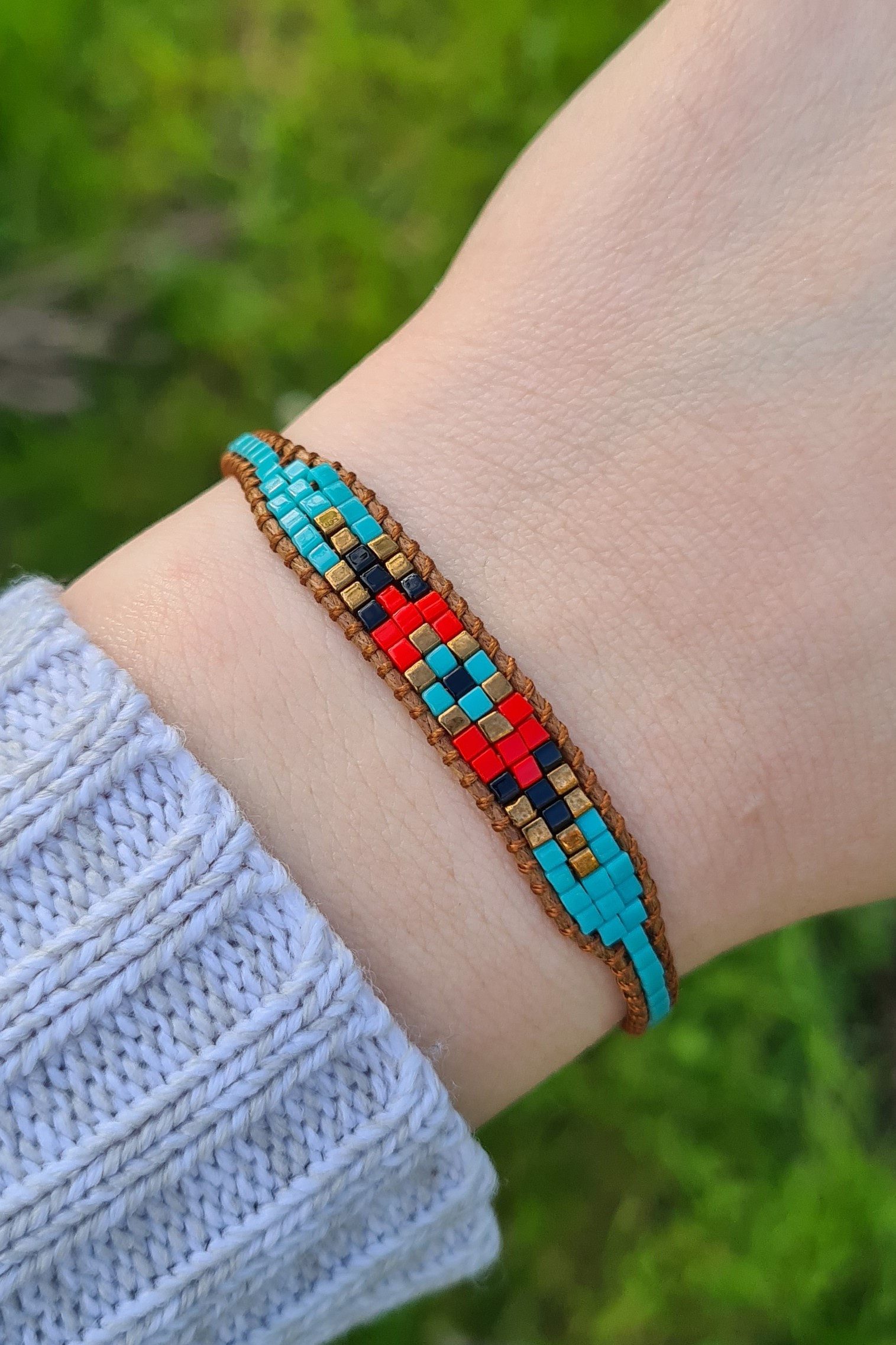 NAHLE Freundschaftsarmband Geflochtenes Miyuki Perlenarmband Boho Surfer Armband (1-tlg., inkl. Schmuckbox)