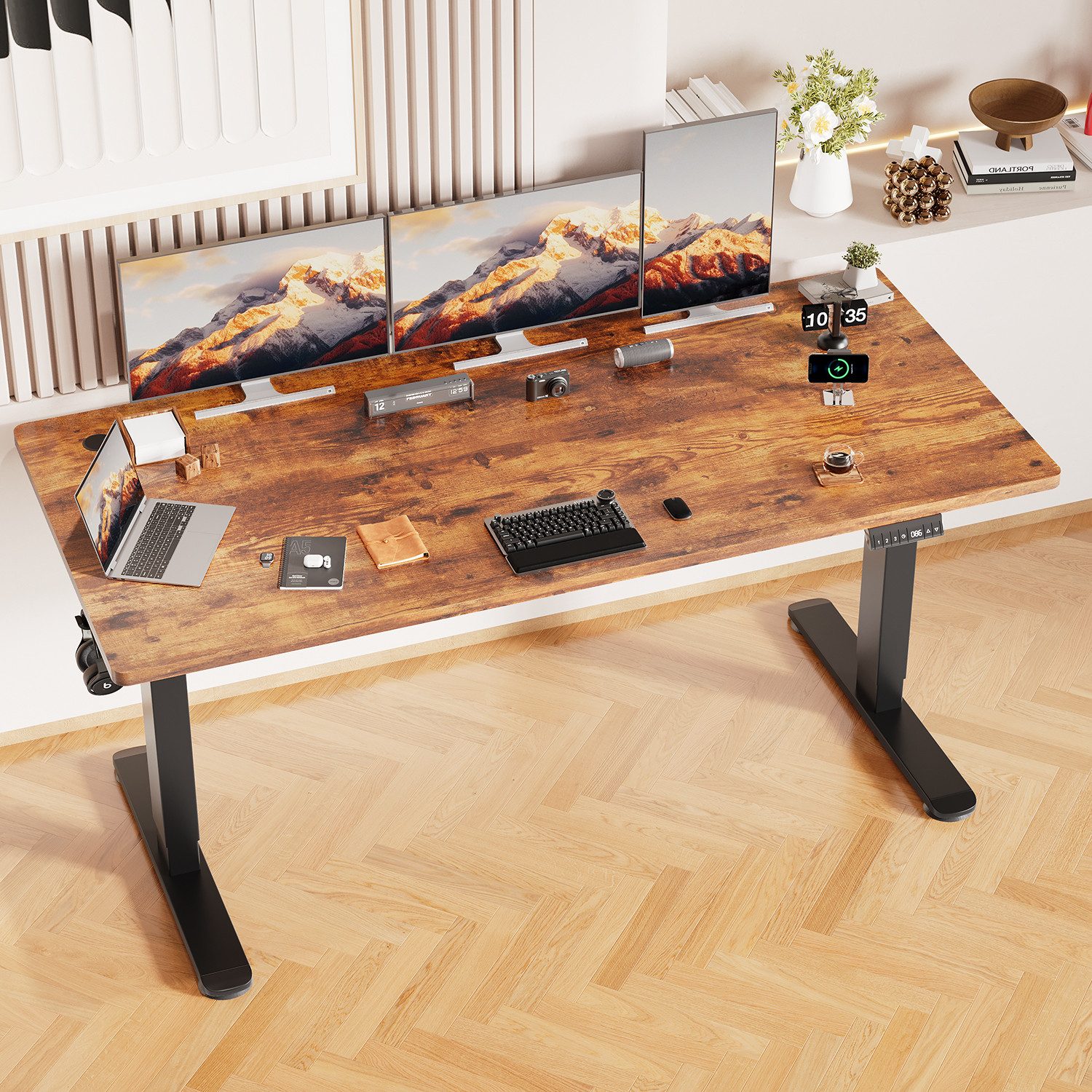 HOMALL Schreibtisch Höhenverstellbarer Elektrisch Schreibtisch, Vierteilige günstig online kaufen