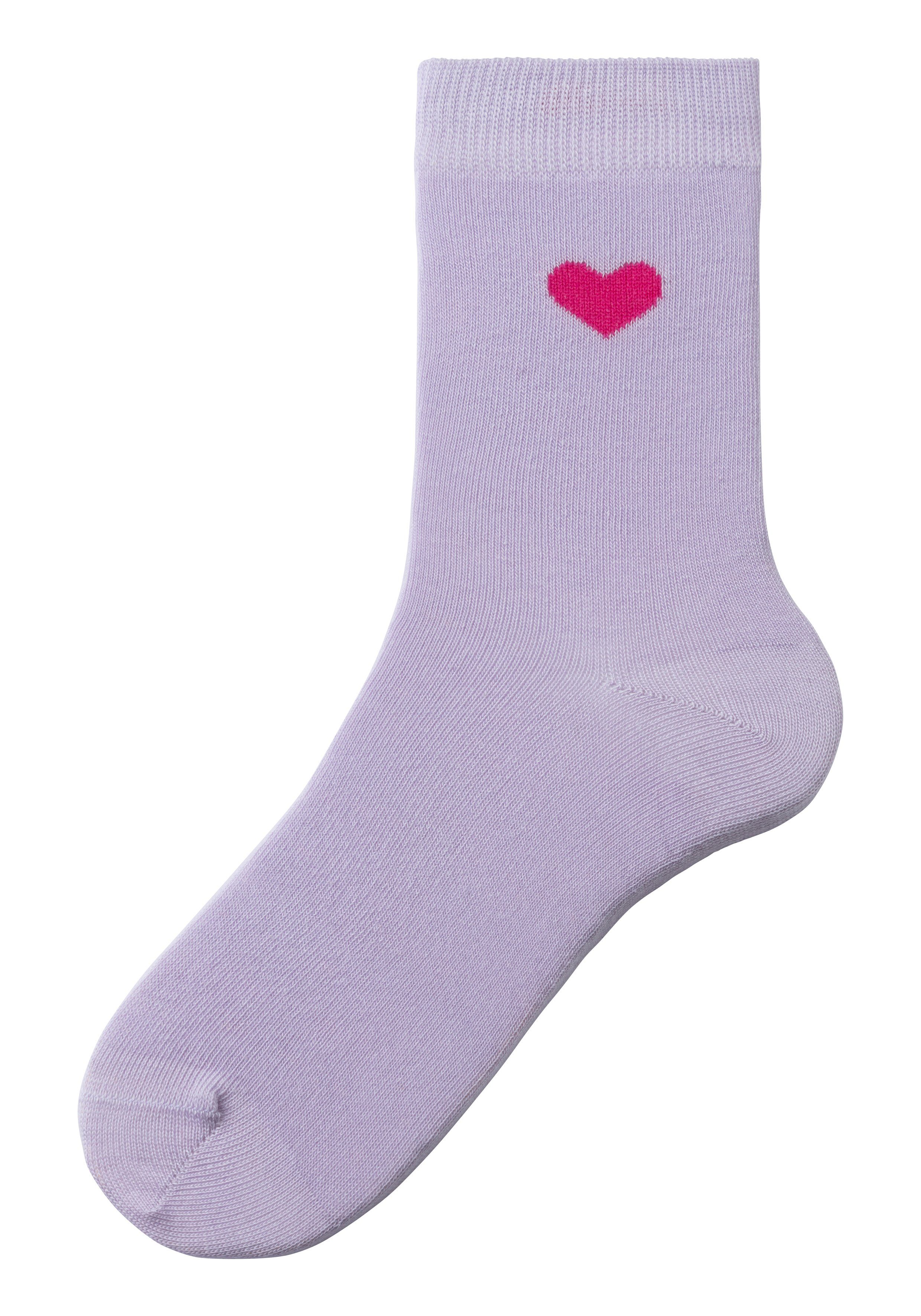 LASCANA Basicsocken Valentine Damensocken Motivsocken Herzen (Box, 7-Paar, Gr. 35-38 bis 39-42) in Geschenkbox für den Valentinstag – Bild 5 von 5