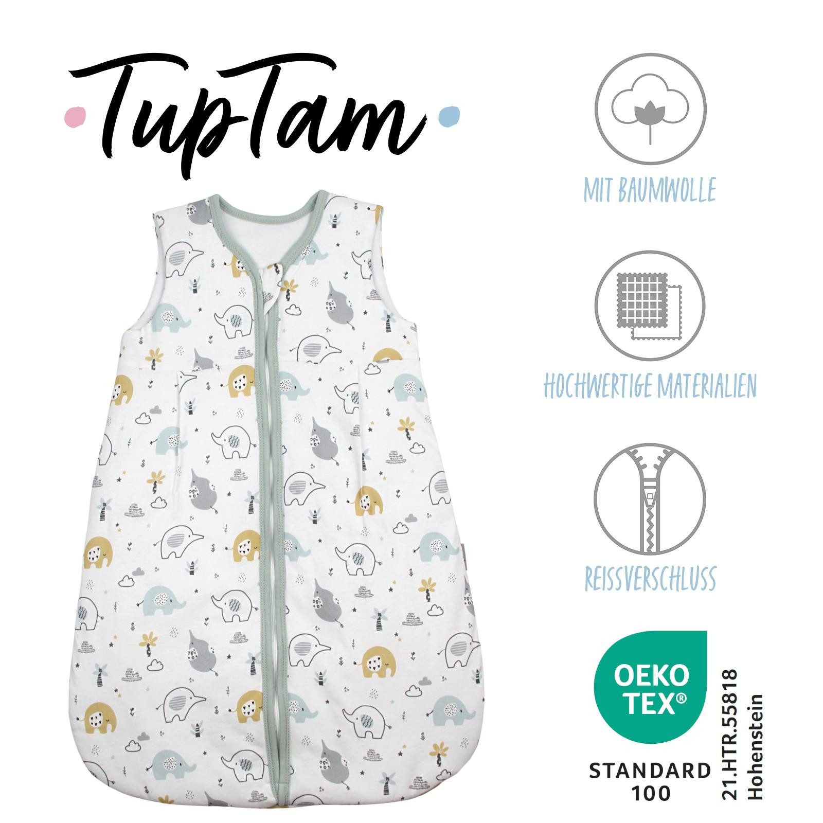 TupTam Babyschlafsack 2.5 TOG Ganzjahresschlafsack wattiert Unisex