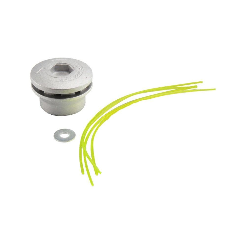 Trade-Shop Rasentrimmer-Ersatzspule Universal Trimmerkopf aus hochwertiger Aluminium-Legierung, (1-St), inkl. 4x Mähleine, 2x Metalldichtung, 1x Unterlegscheibe – Bild 4 von 4