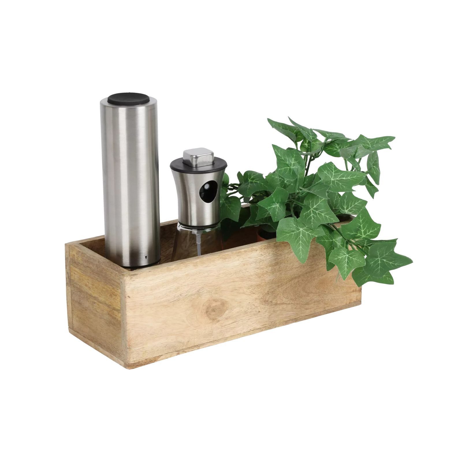 BURI Aufbewahrungsbox Aufbewahrungsbox aus Mangoholz Holzkiste Organizer Holzbox Sammelbox