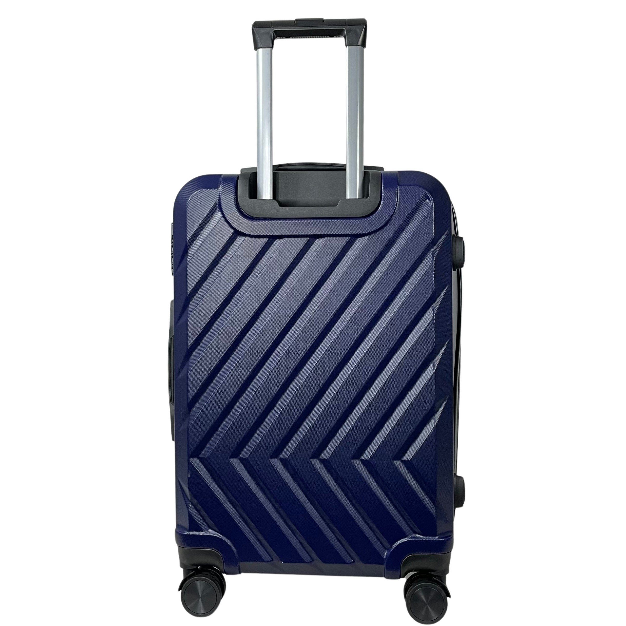 MTB Koffer Blau (Handgepäck-Mittel-Groß-Set) ABS Hartschalenkoffer Reisekoffer