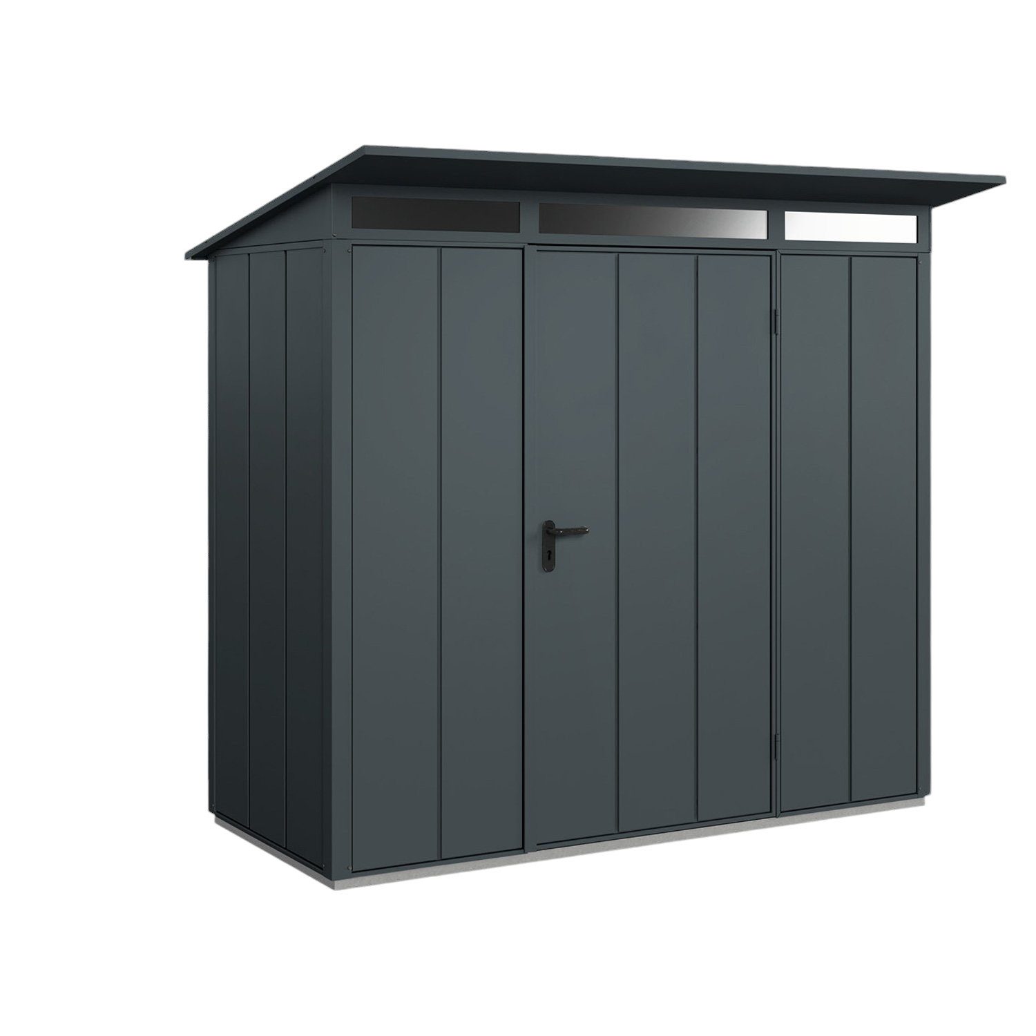 Hörmann Ecostar Gerätehaus Elegant mit Pultdach (248 x 153 cm), Metall