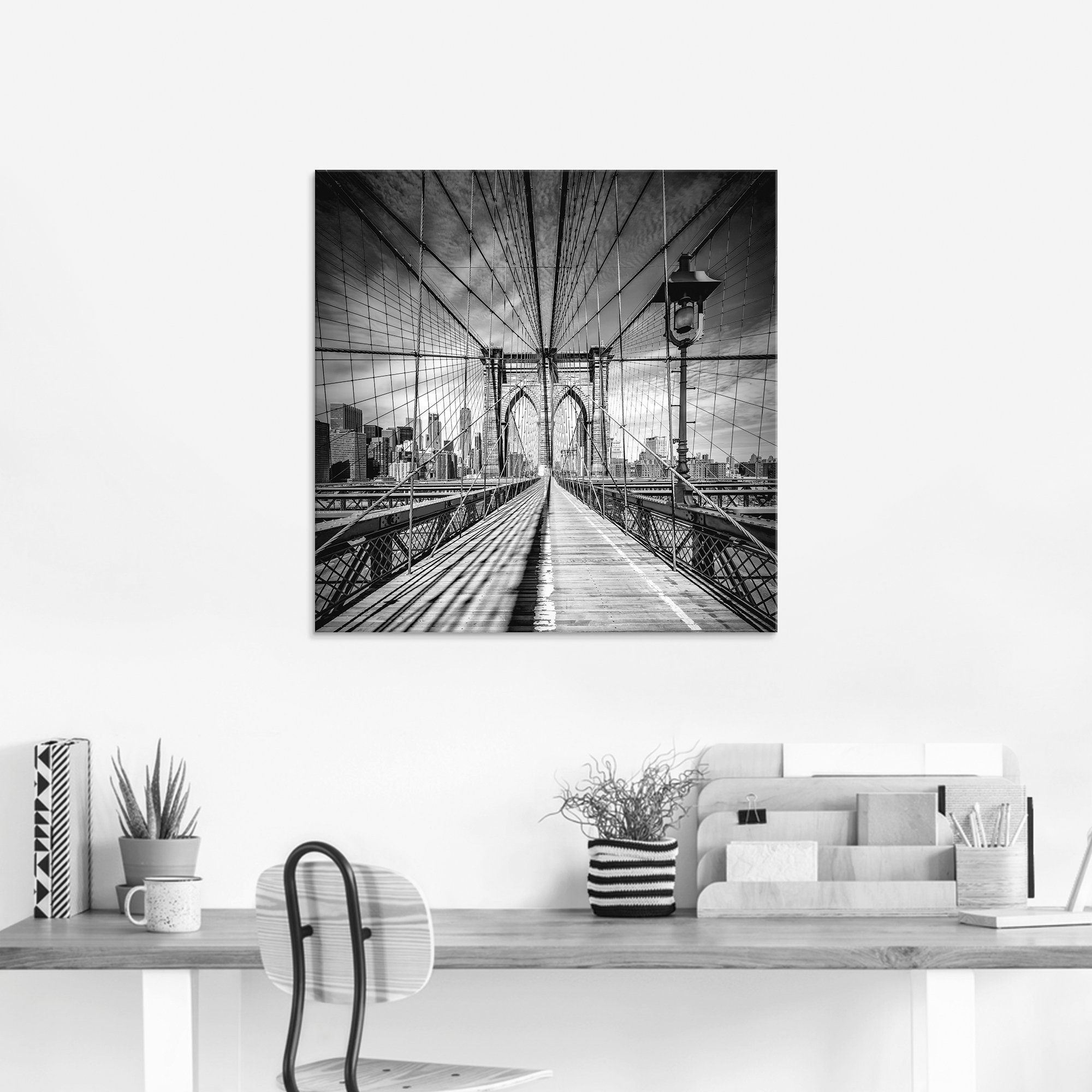 New Glasbild Brooklyn Größen Bridge, in verschiedenen Amerika Artland St), York City (1