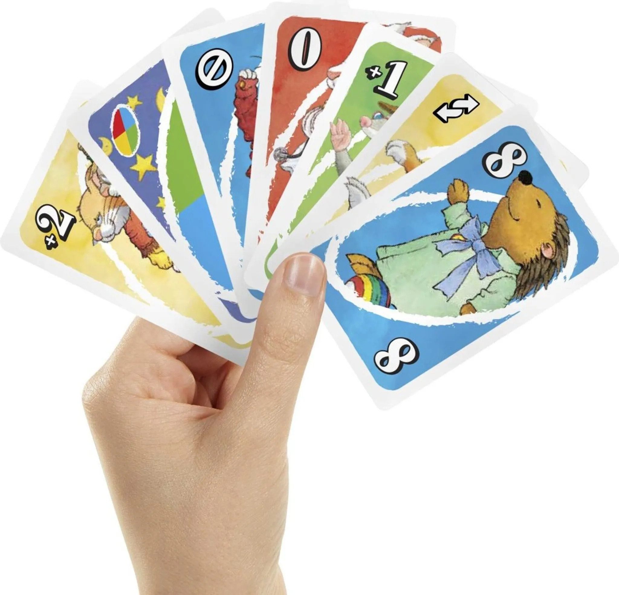 Mattel® Spiel UNO Junior Kartenspiel Leo Lausemaus für Kinder ab 3 Jahren