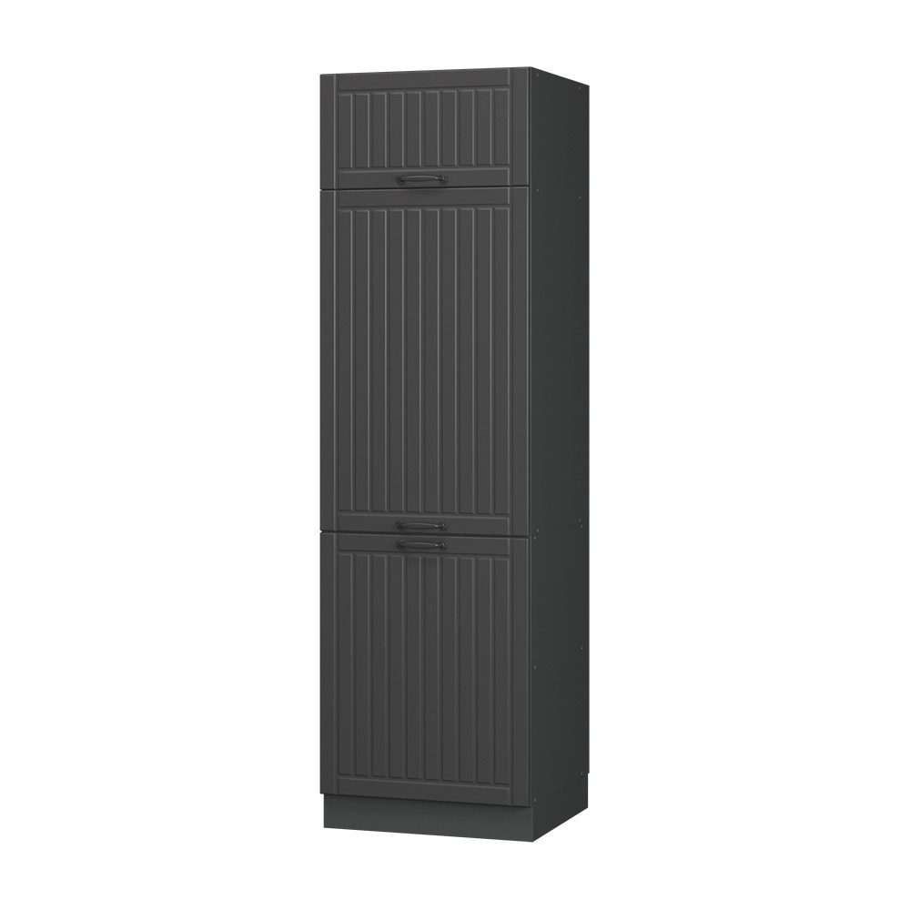 Vicco Kühlumbauschrank Fame-Line, Dunkelgrau/Anthrazit, 60 cm günstig online kaufen