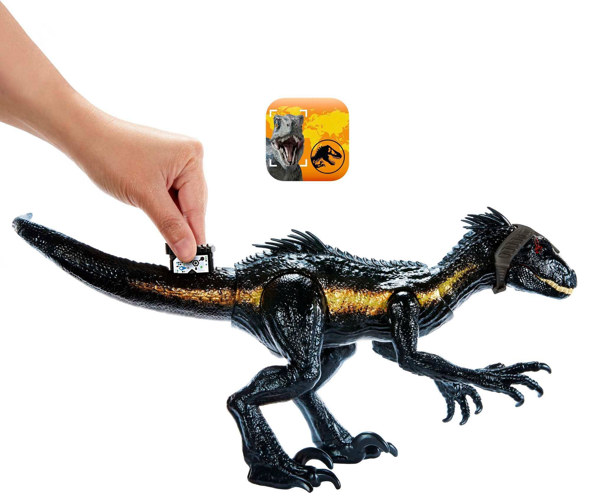 Mattel® Actionfigur Jurassic World, Track 'N Attack Indoraptor Figur, inkl. AR Track-Code
