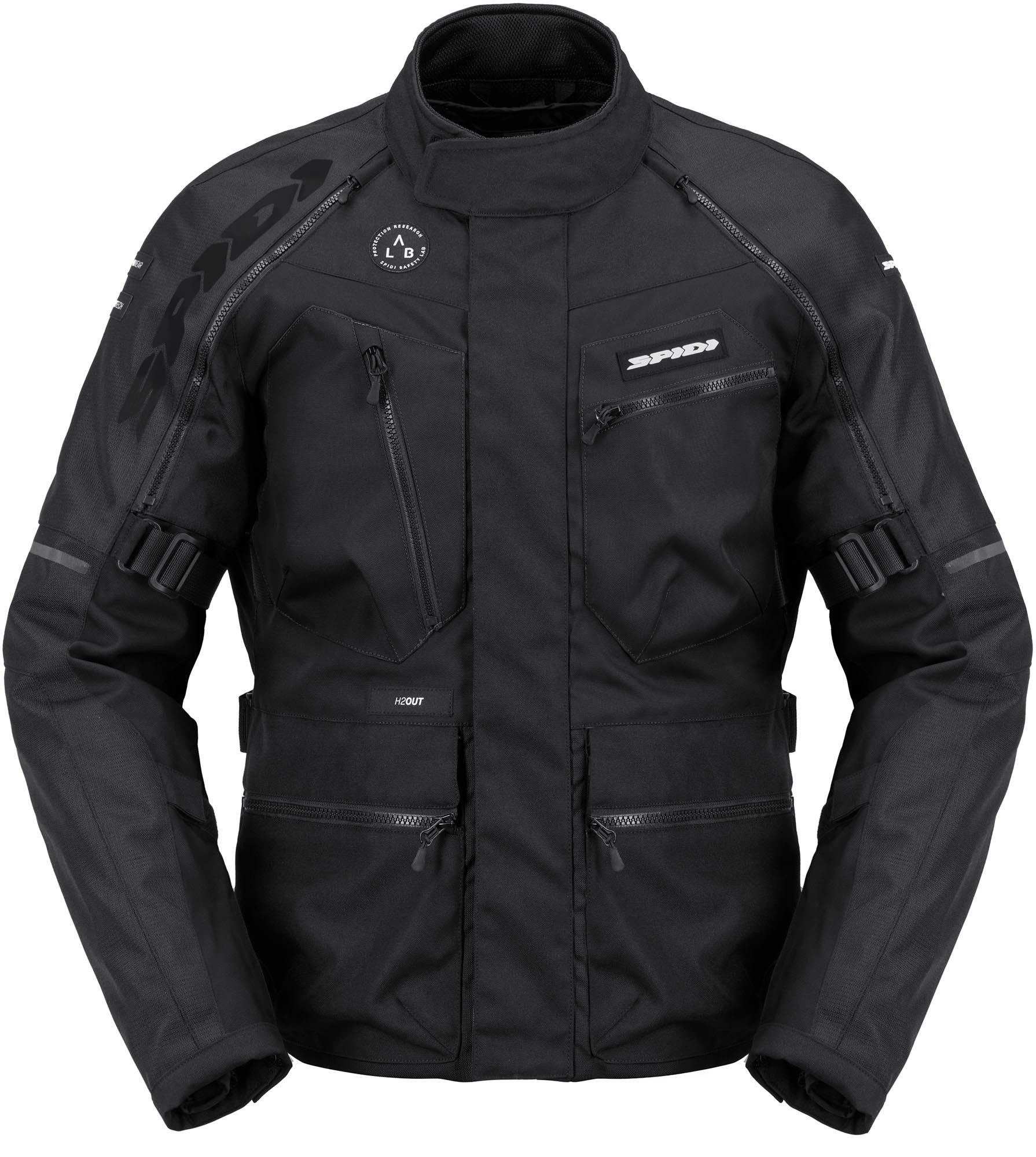 SpiDi Motorradjacke Ridemaster wasserdichte Motorrad Textiljacke 2-Lagen-Laminat,Verbindungsreißverschluss,Ellenbogenprotektoren e